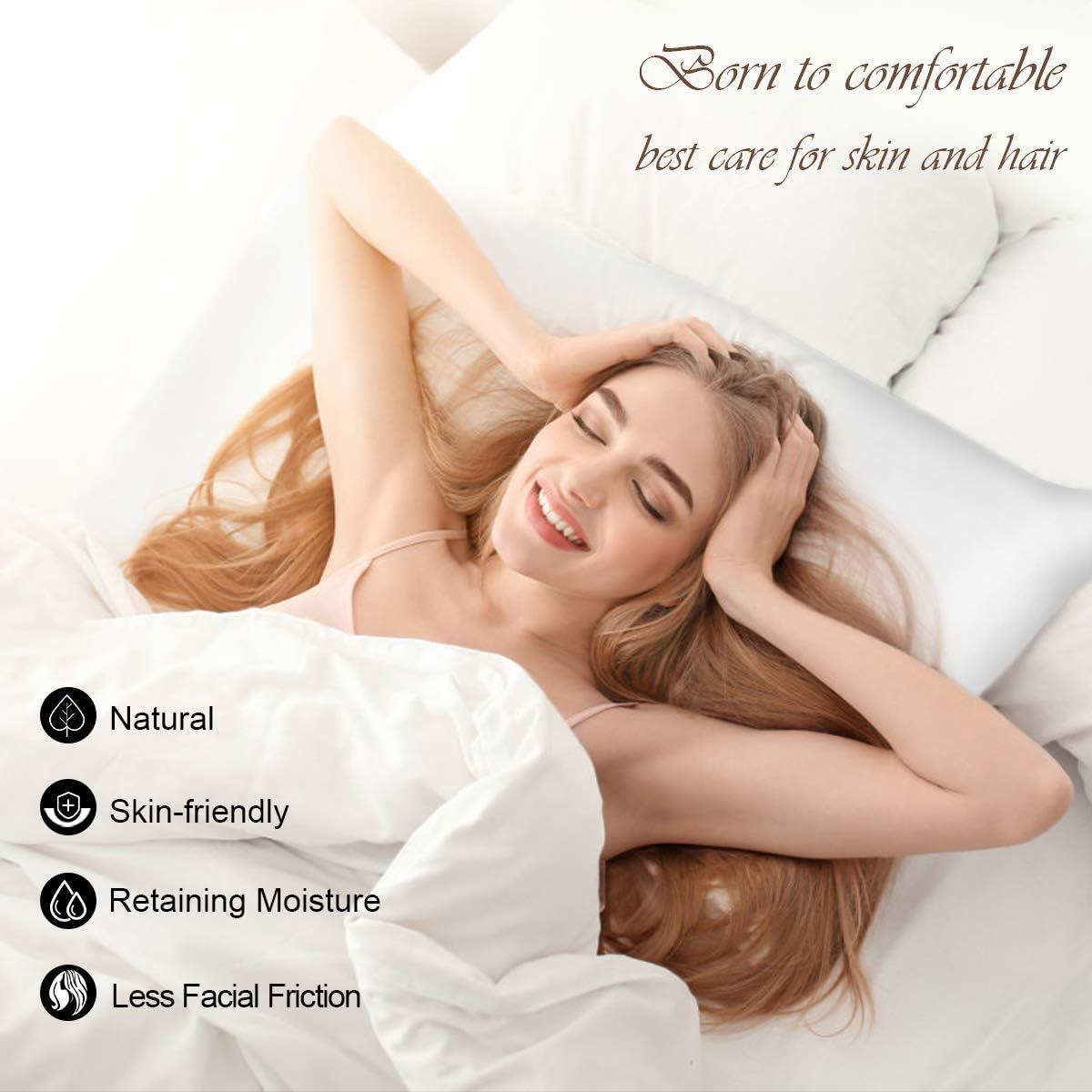 Funda de Almohada de Seda 100% Morera Asmork Estándar 50x76 cm