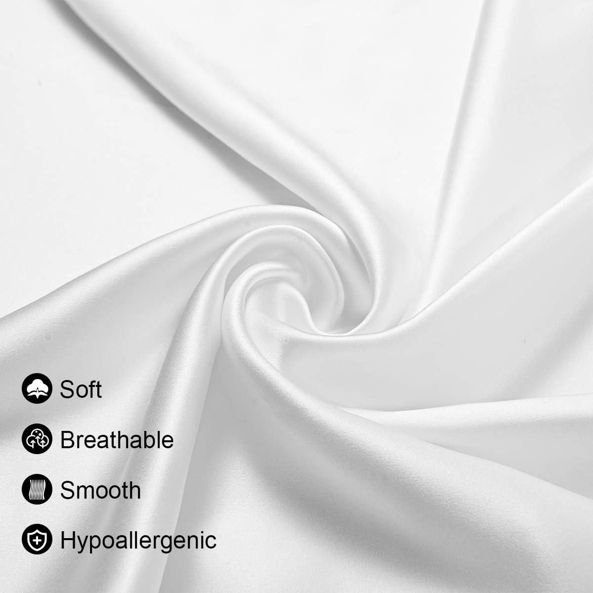 Funda de Almohada de Seda 100% Morera Asmork Estándar 50x76 cm