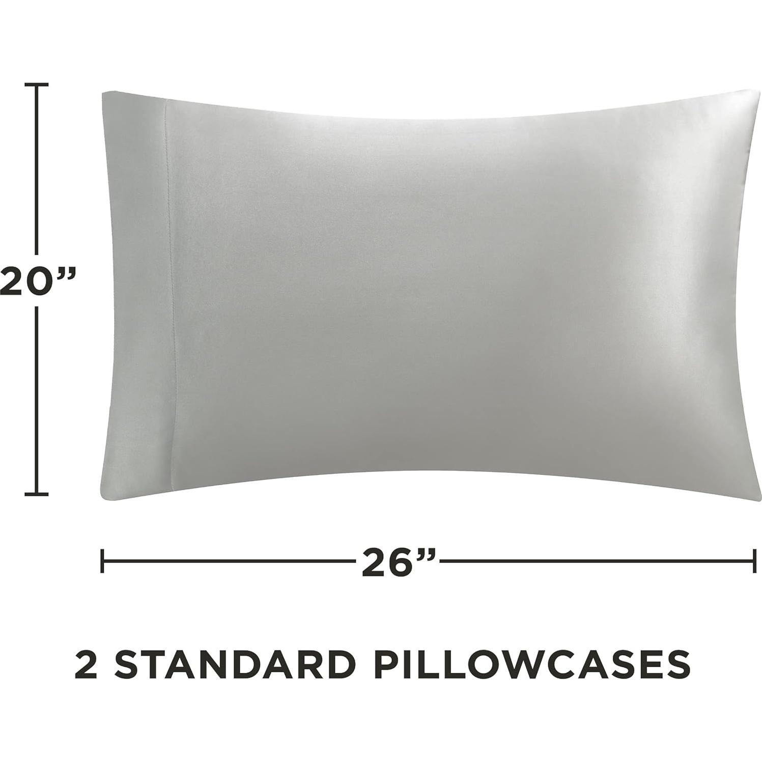 Juego de 2 Fundas de Almohada de Satén Juicy Couture Gris