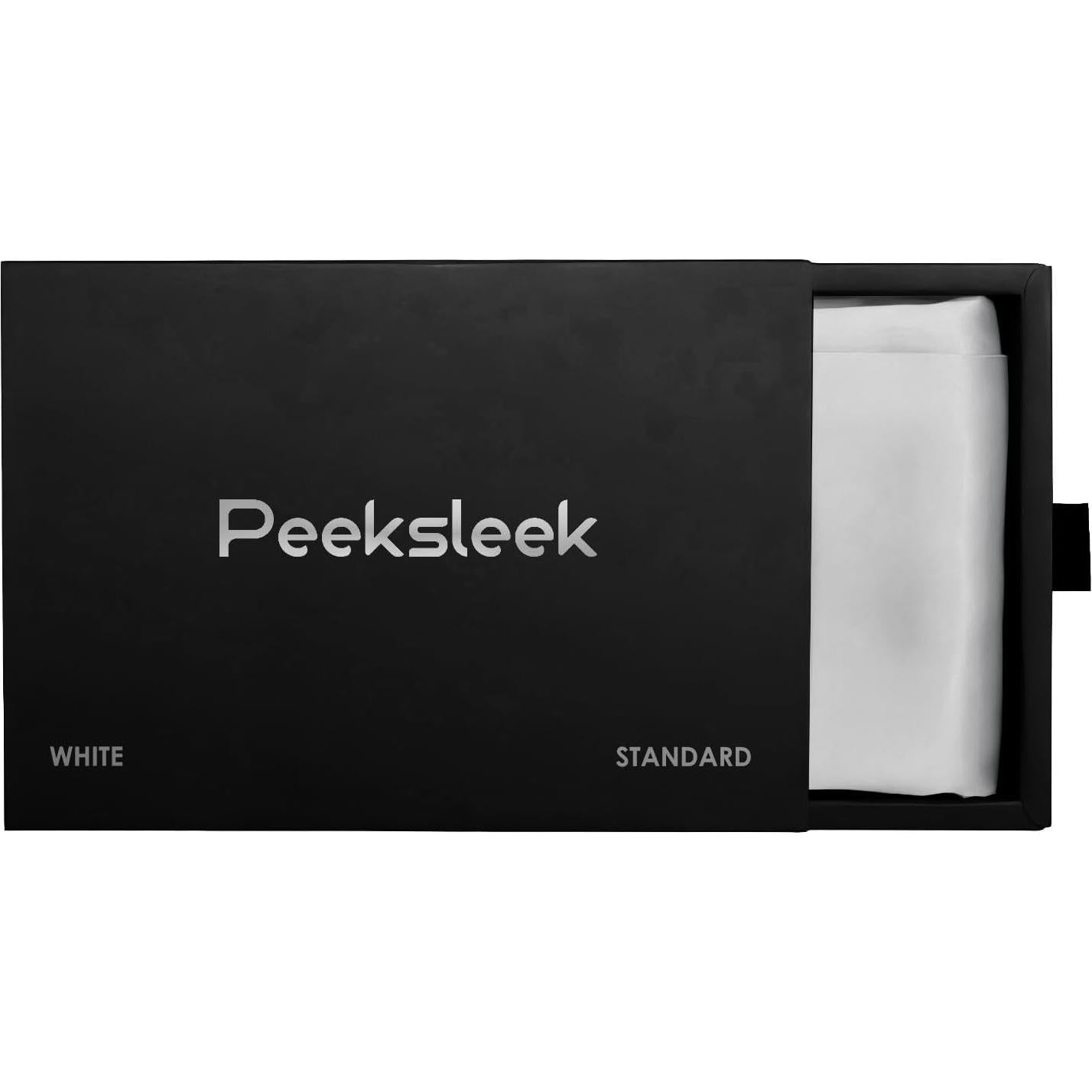 Funda de Almohada de Seda PeekSleek 100% Pura 22 Momme Reina Gris
