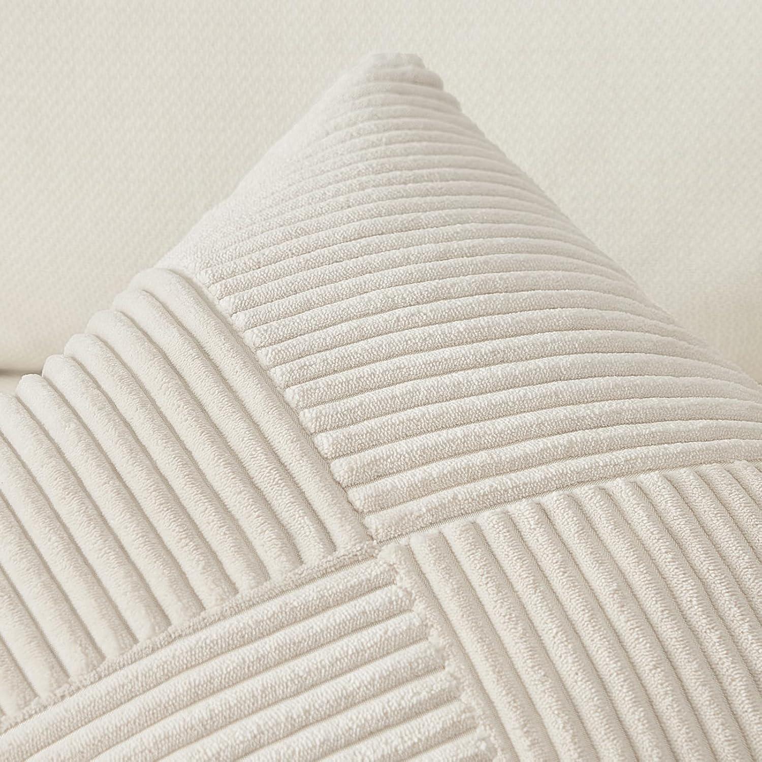 Fundas de Almohada Euro 66x66 cm Topfinel Juego de 2 Crema