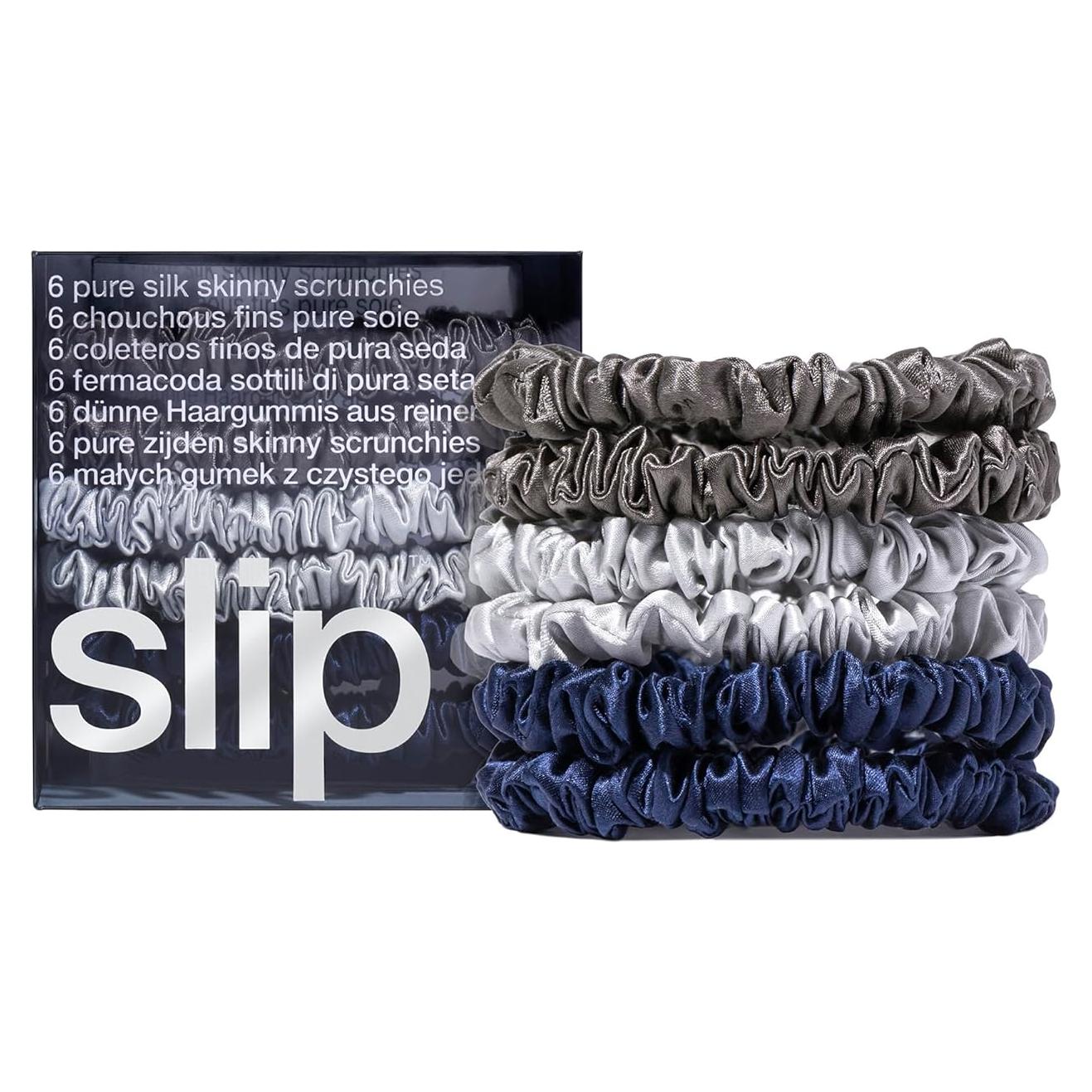 Scrunchies de Seda Pura Slip Skinnies - Colección Medianoche