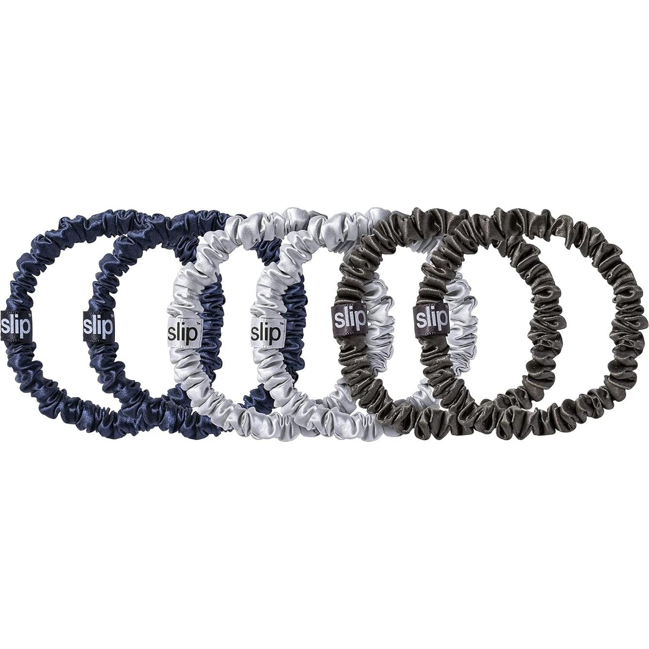 Scrunchies de Seda Pura Slip Skinnies - Colección Medianoche