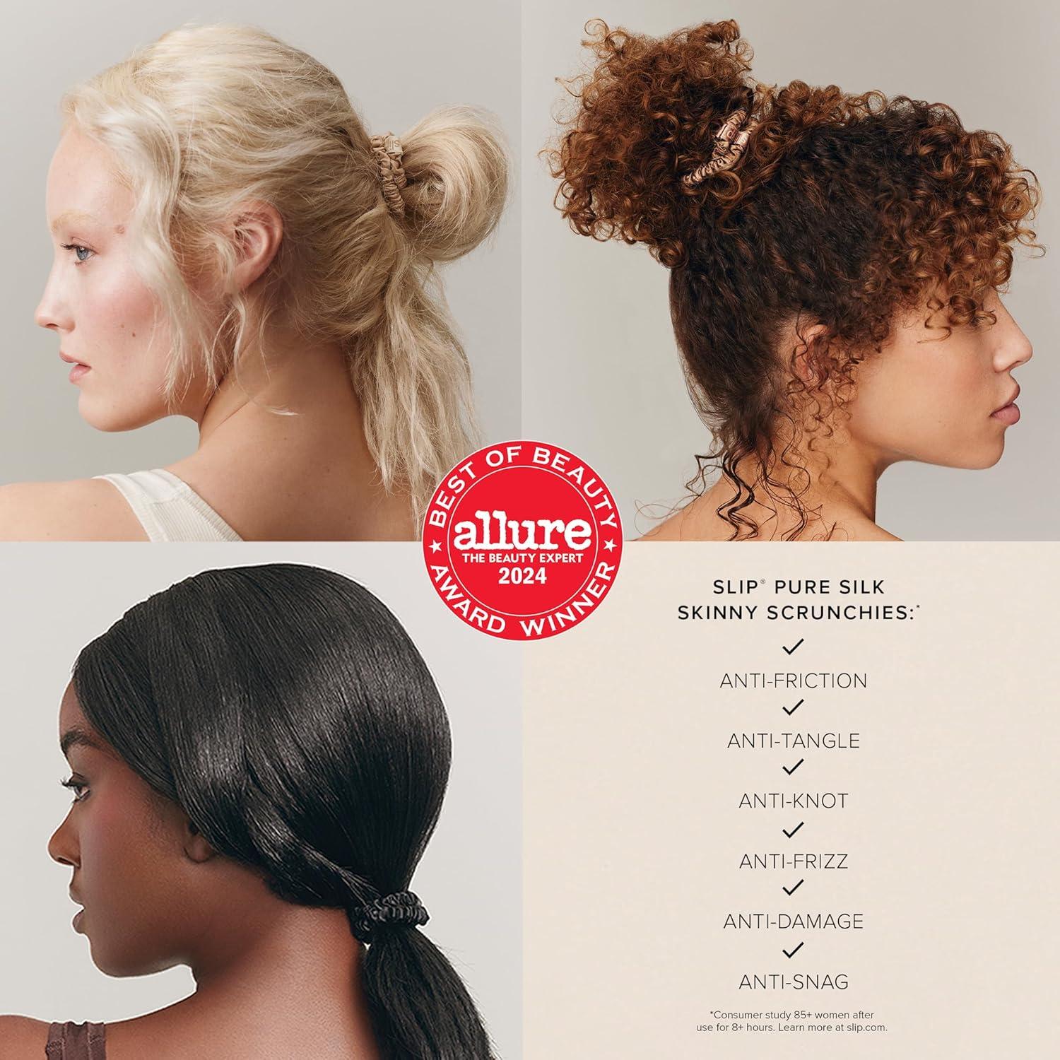 Scrunchies de Seda Pura Slip Skinnies - Colección Medianoche