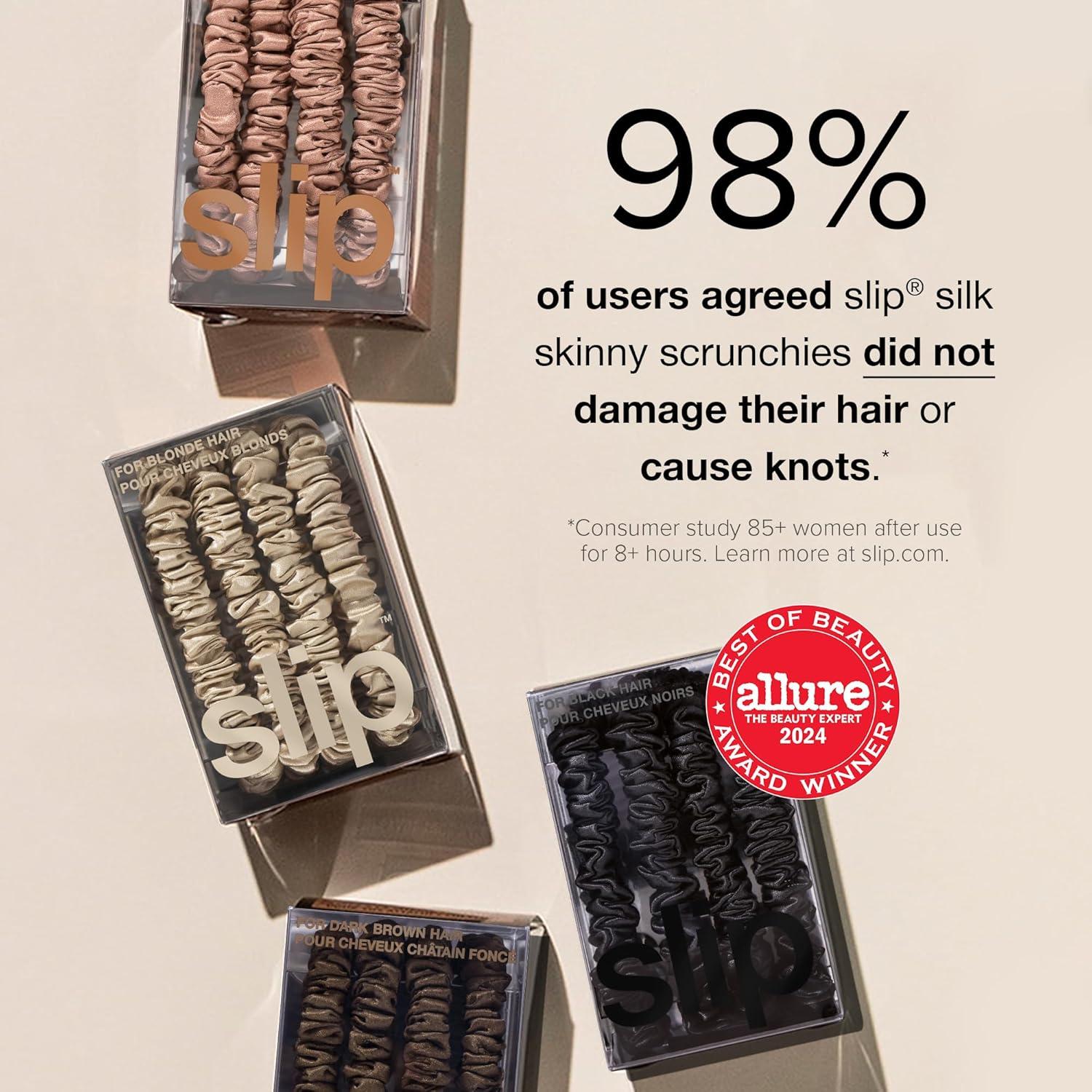 Scrunchies de Seda Pura Slip Skinnies - Colección Medianoche