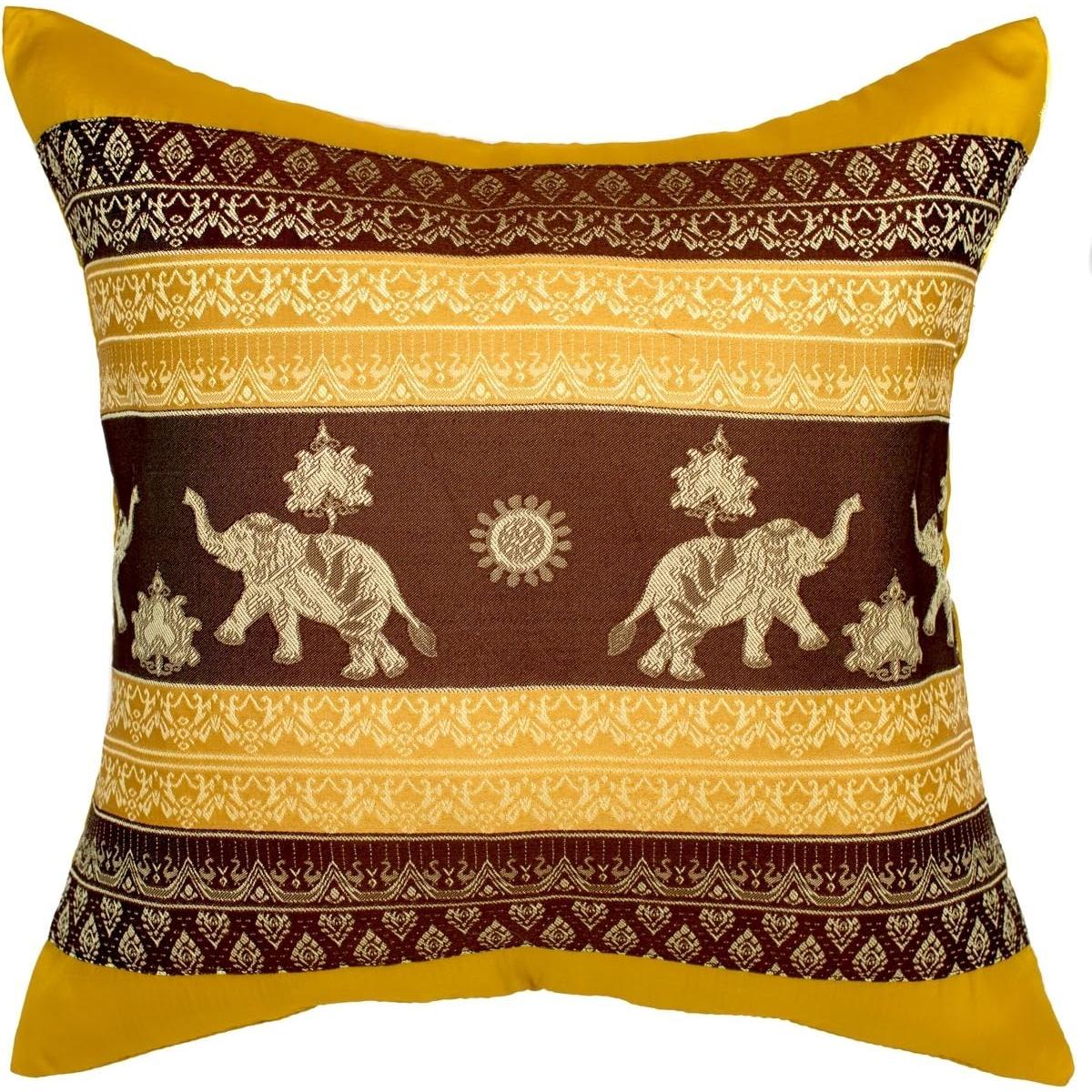 Funda de Almohada Decorativa Avarada Elefante 40x40 cm Dorado