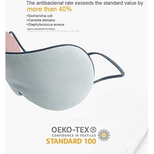 Máscara para dormir DMaos ajustable, seda fría y cálida