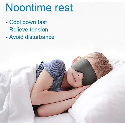 Máscara para dormir DMaos ajustable, seda fría y cálida