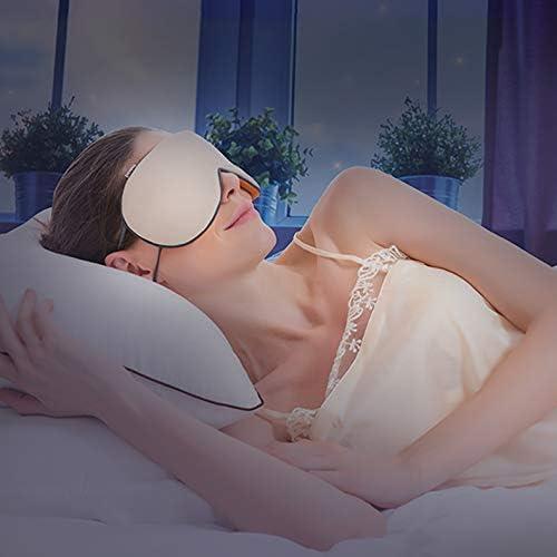 Máscara para dormir DMaos ajustable, seda fría y cálida