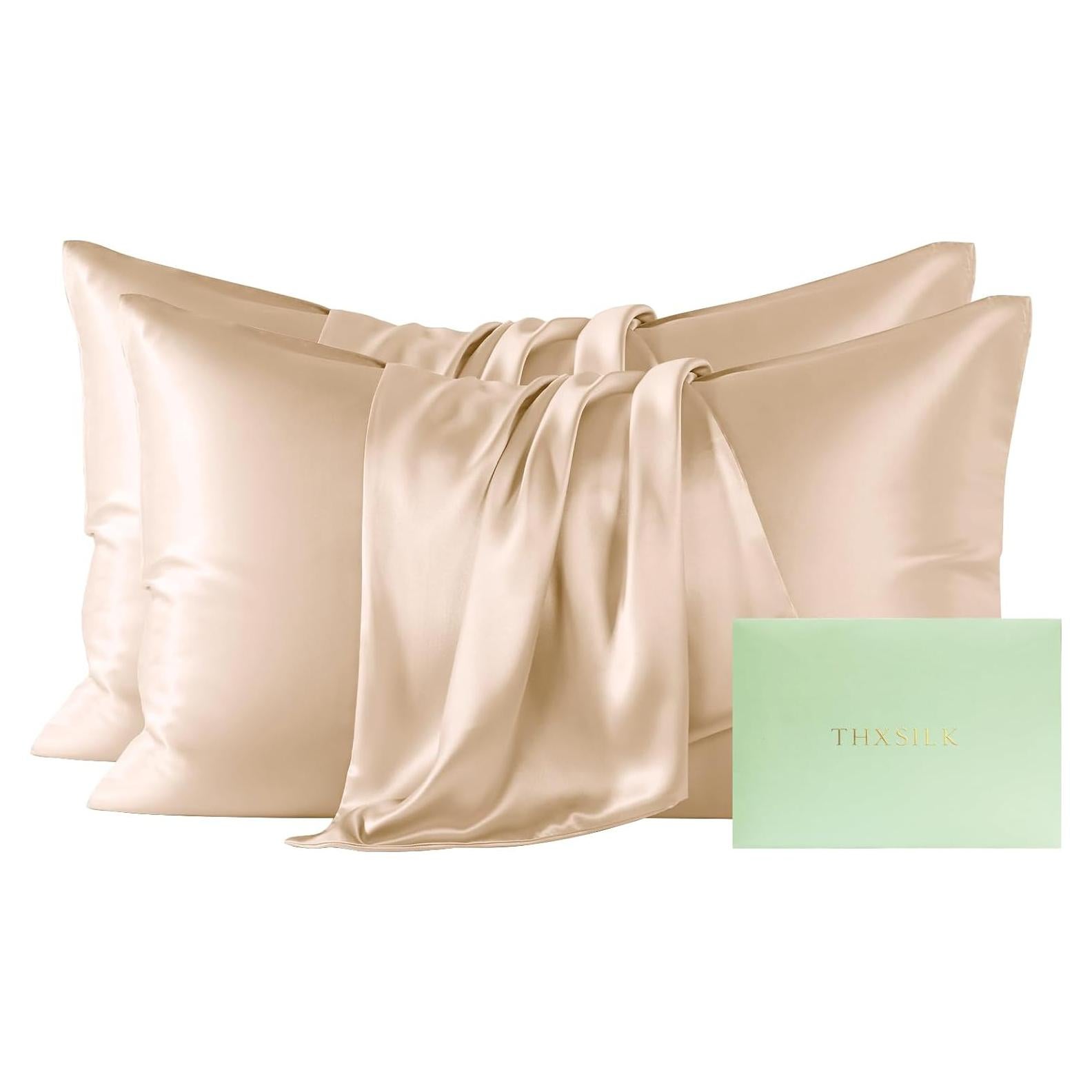 Funda de Almohada de Seda de Morera THXSILK Queen 2 Piezas