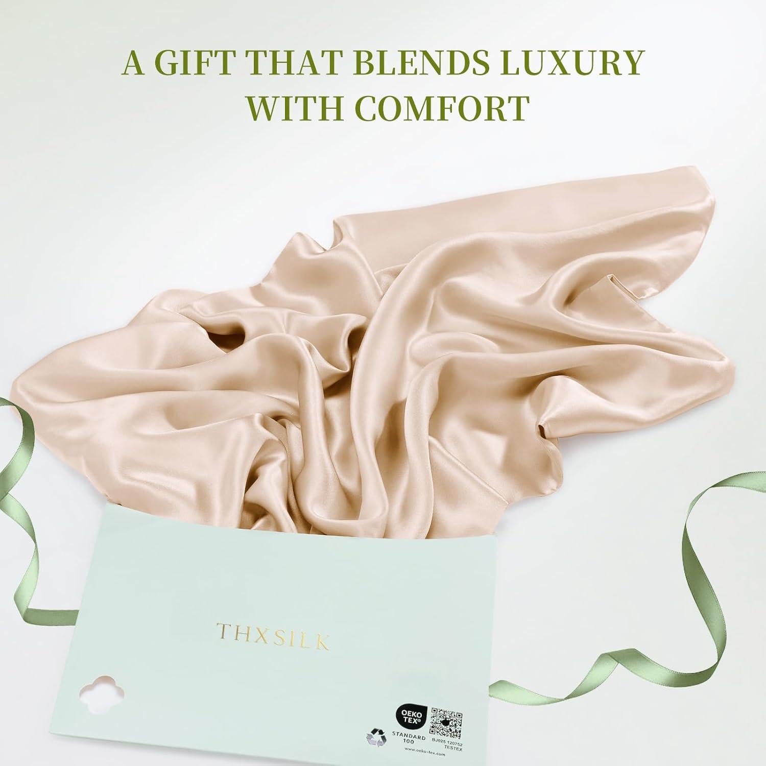 Funda de Almohada de Seda de Morera THXSILK Queen 2 Piezas