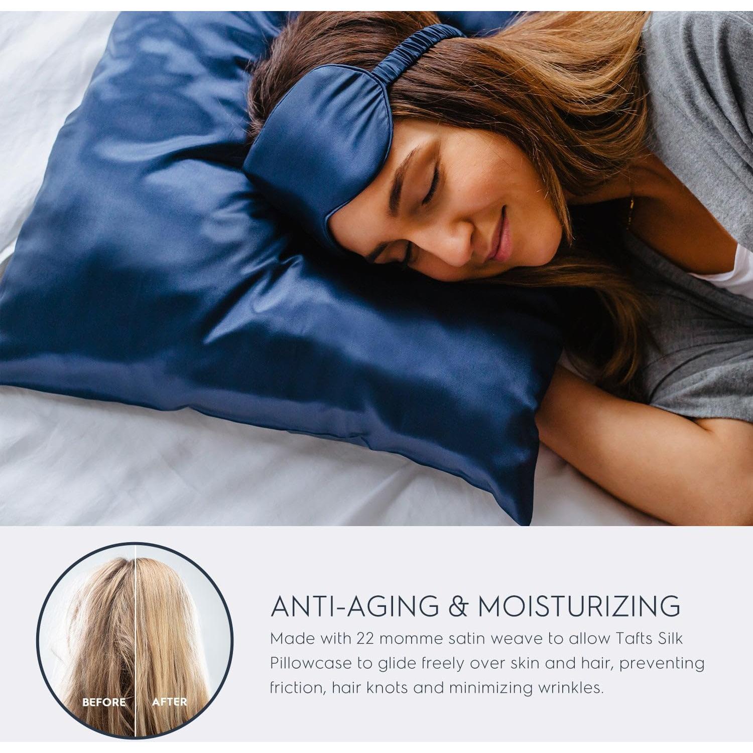 Funda de Almohada de Seda Tafts 100% Morera Reina 76x51cm 2pzs