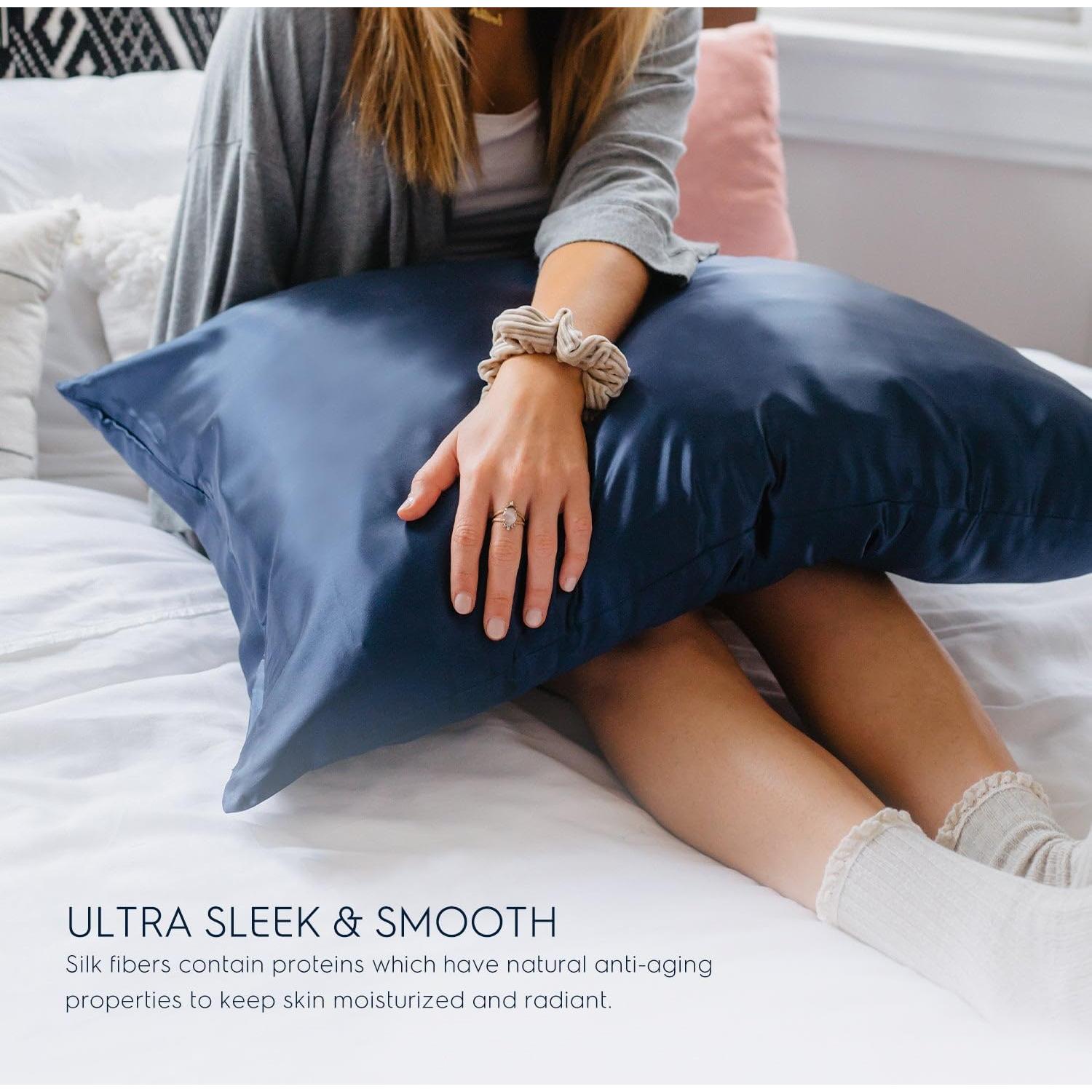 Funda de Almohada de Seda Tafts 100% Morera Reina 76x51cm 2pzs