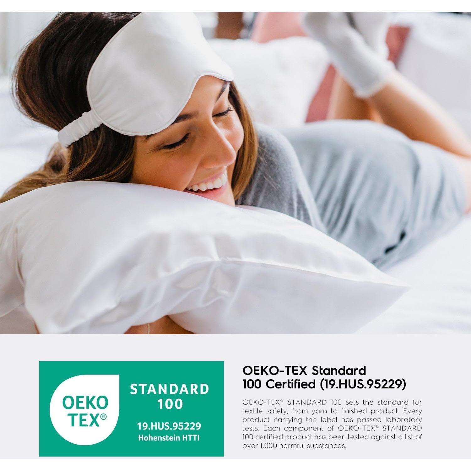 Funda de Almohada de Seda Tafts 100% Morera Reina 76x51cm 2pzs