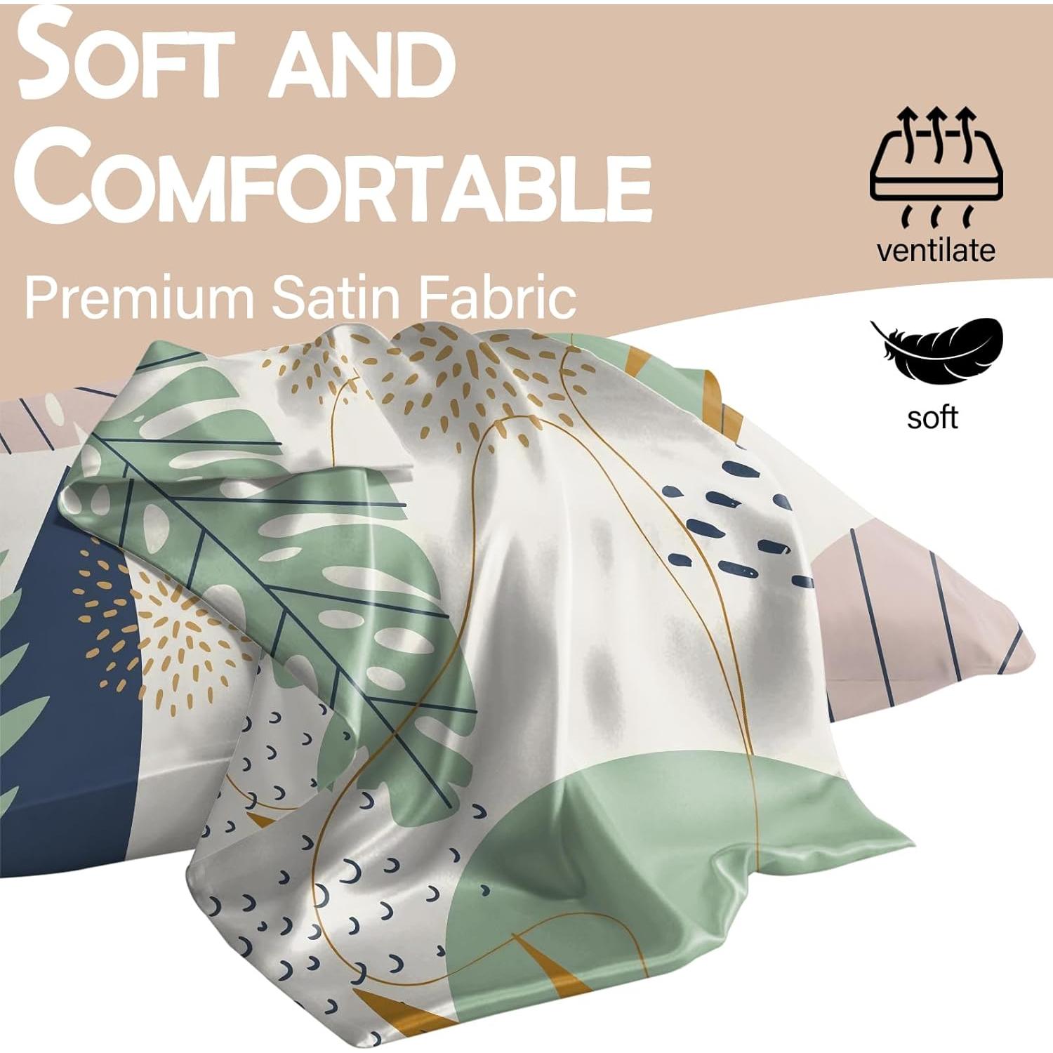 Funda de Almohada de Satén GABraden Estándar 20x26" Verde