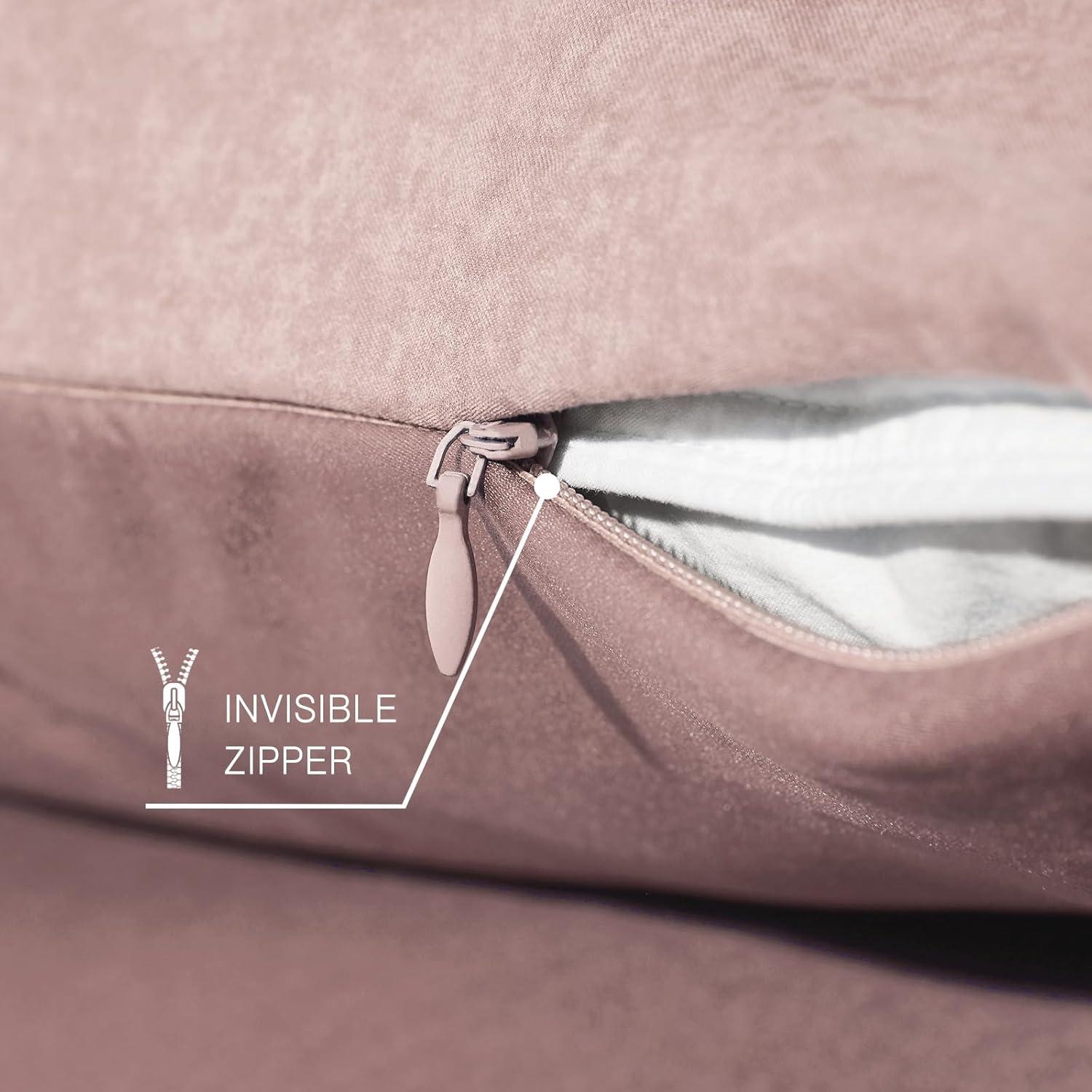 Fundas de Almohada Microfibra HAPPYMOON Estándar 50.8x66cm Rosa