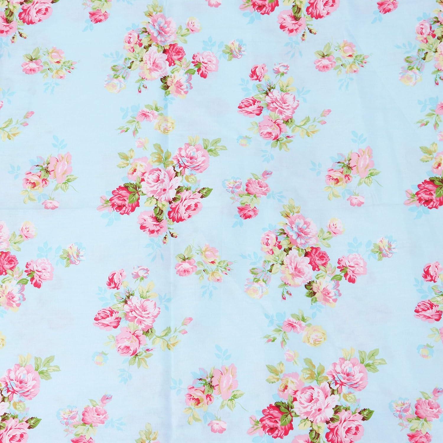 Juego de Fundas de Almohada de Algodón WBYCOTBED Floral 50x76 cm