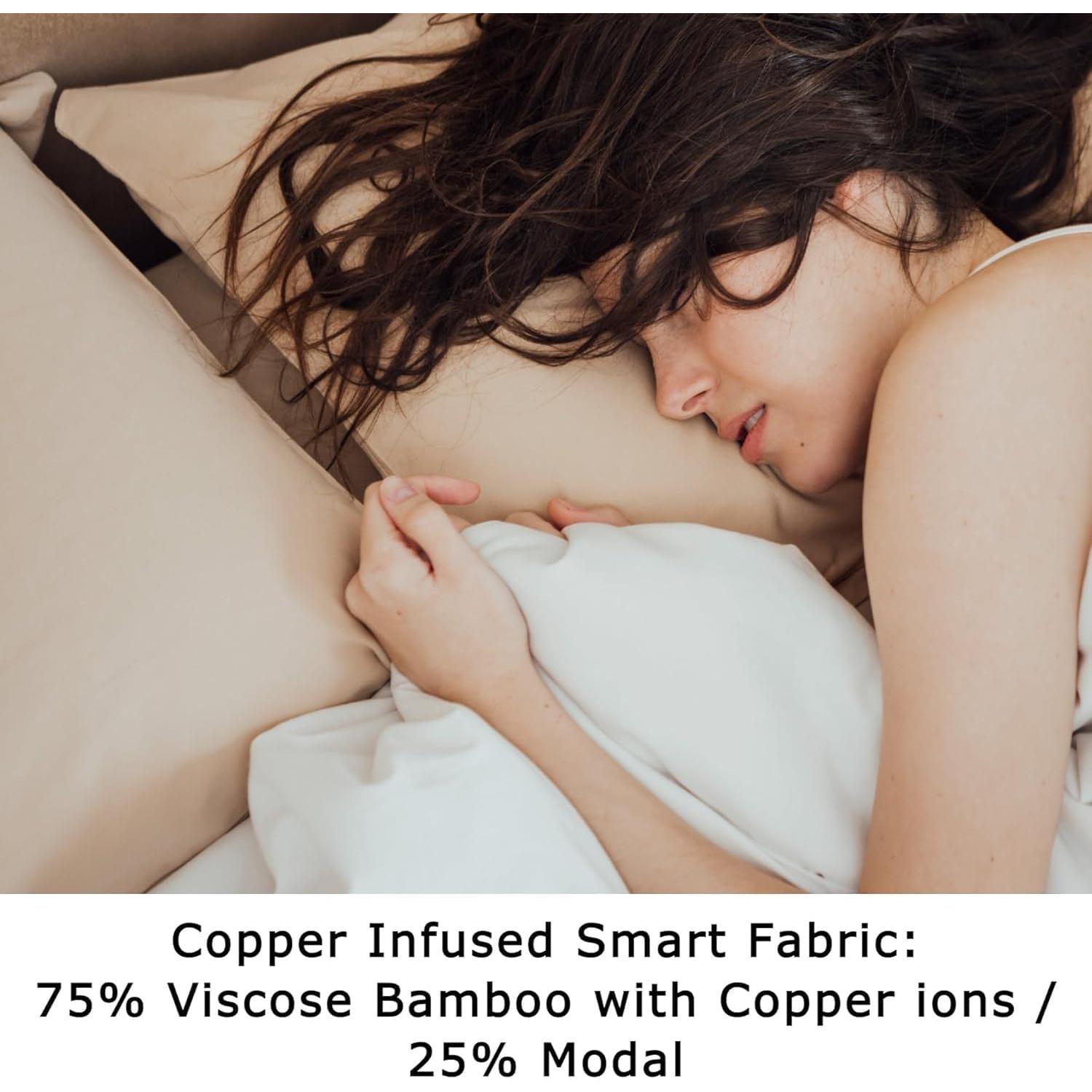 Funda de Almohada Anti Acné Seda Vegana Queen Beige 50.8x76.2cm