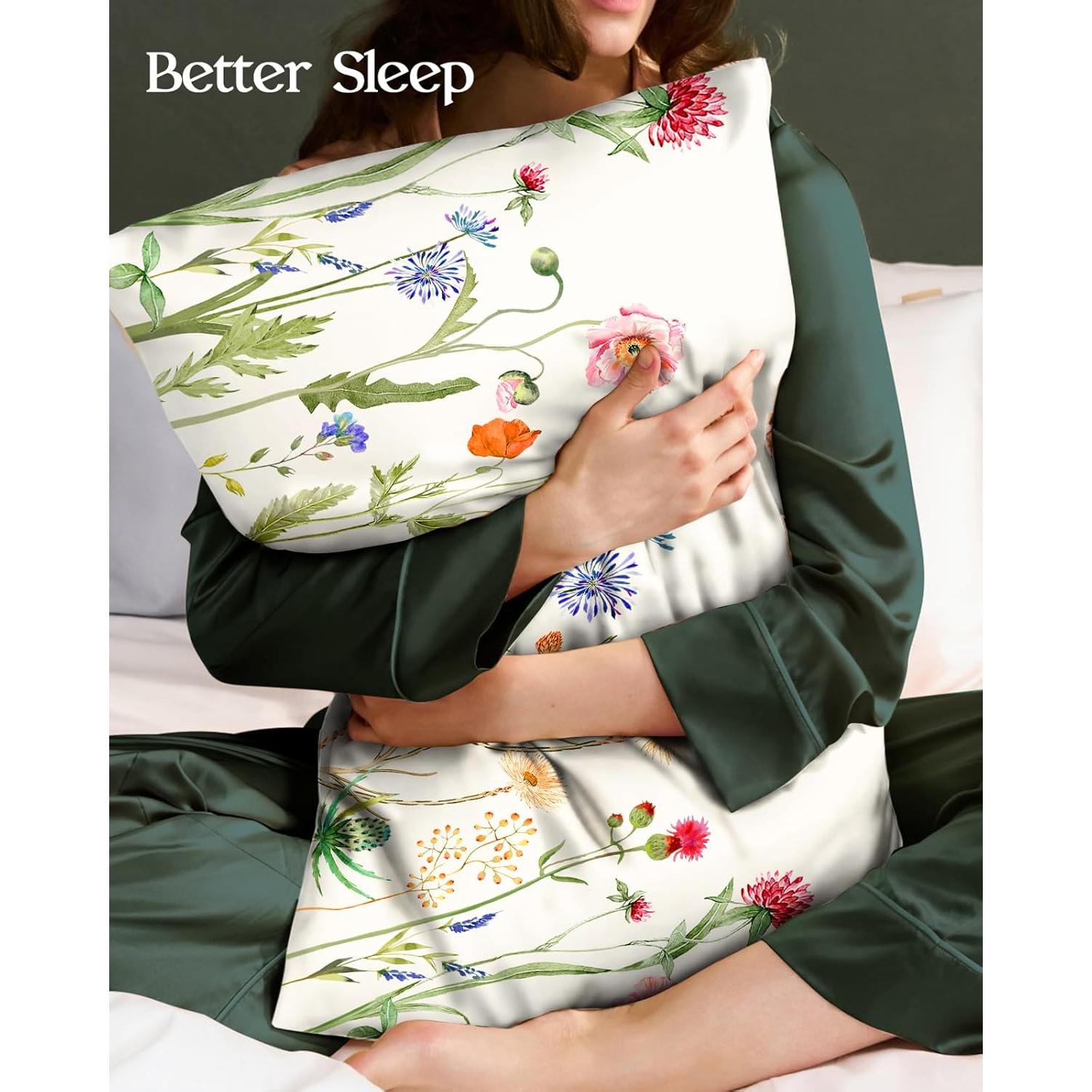 Juego de 2 Fundas de Almohada de Seda Miss Adola 76x51 cm