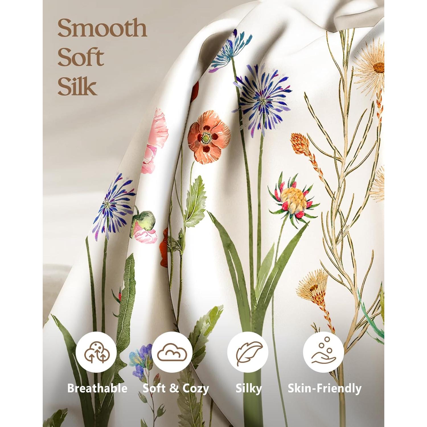 Juego de 2 Fundas de Almohada de Seda Miss Adola 76x51 cm