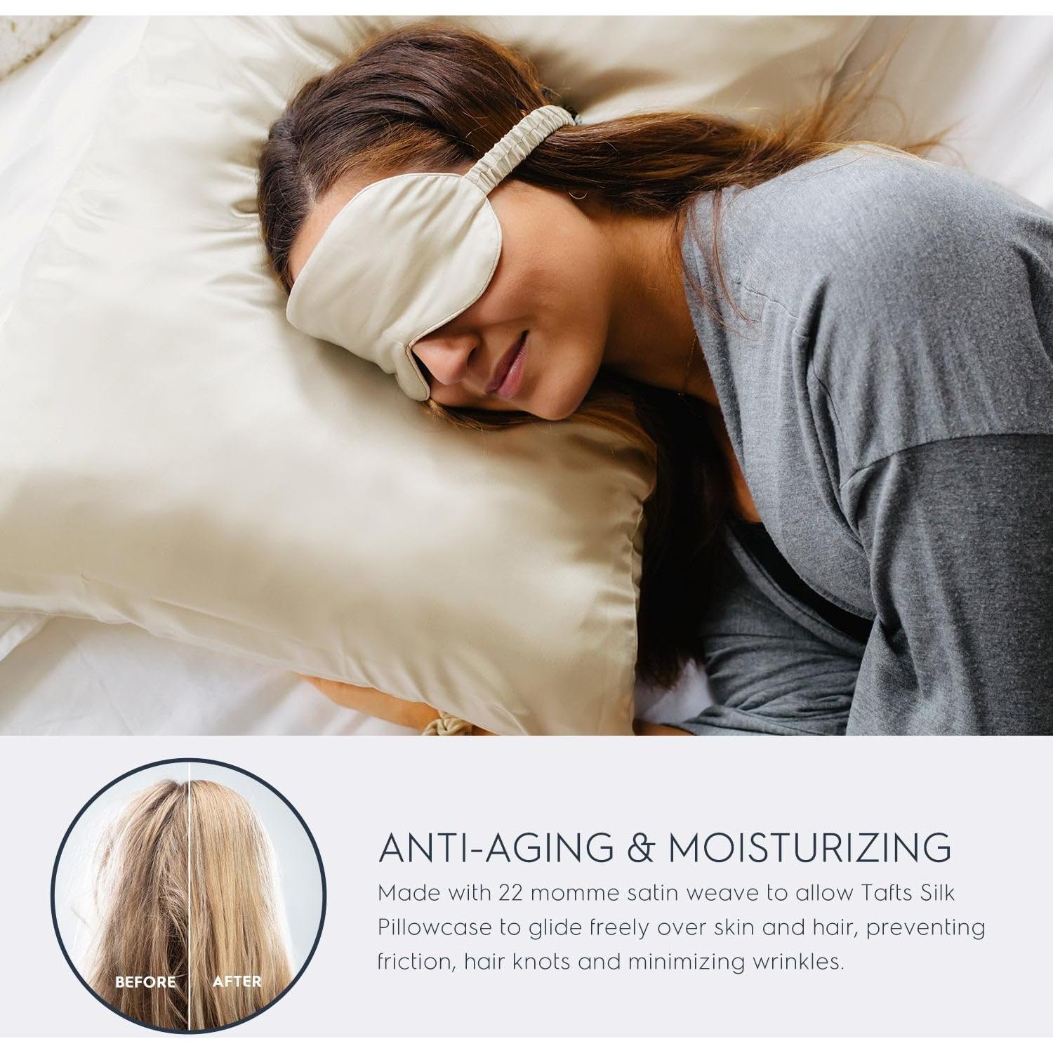 Funda de Almohada de Seda Tafts 22mm Reina 50.8x76.2cm 2p