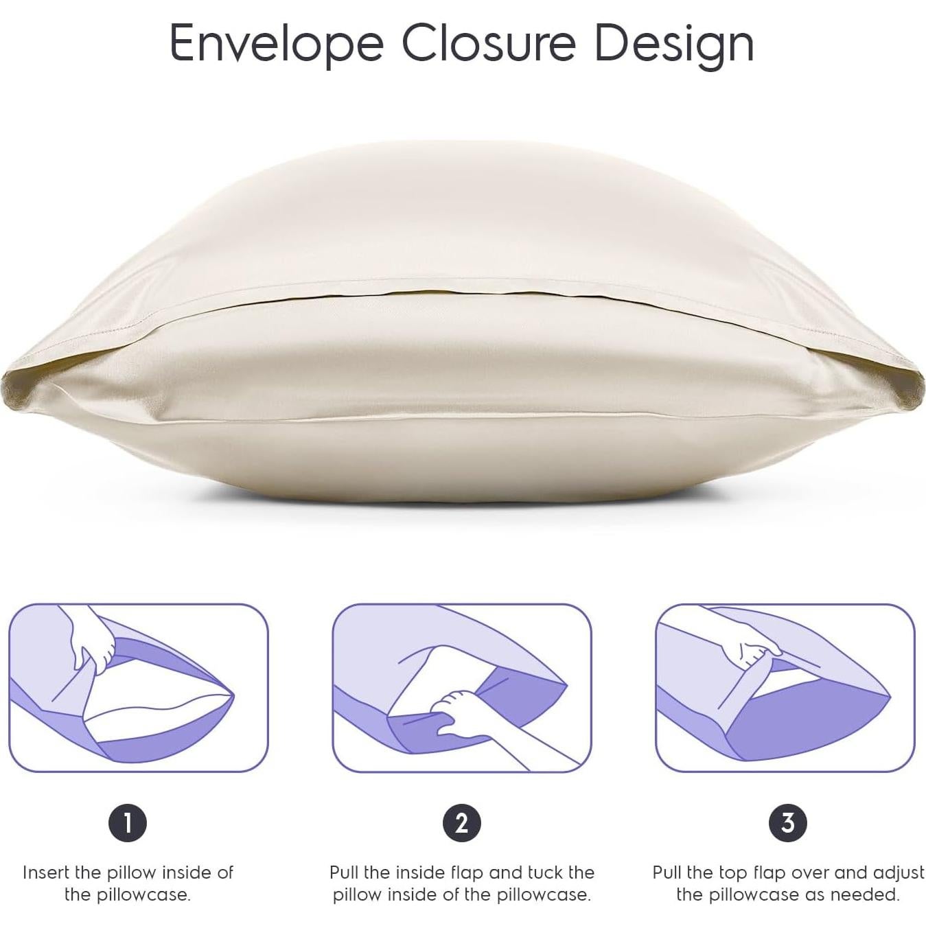 Funda de Almohada de Seda Tafts 22mm Reina 50.8x76.2cm 2p