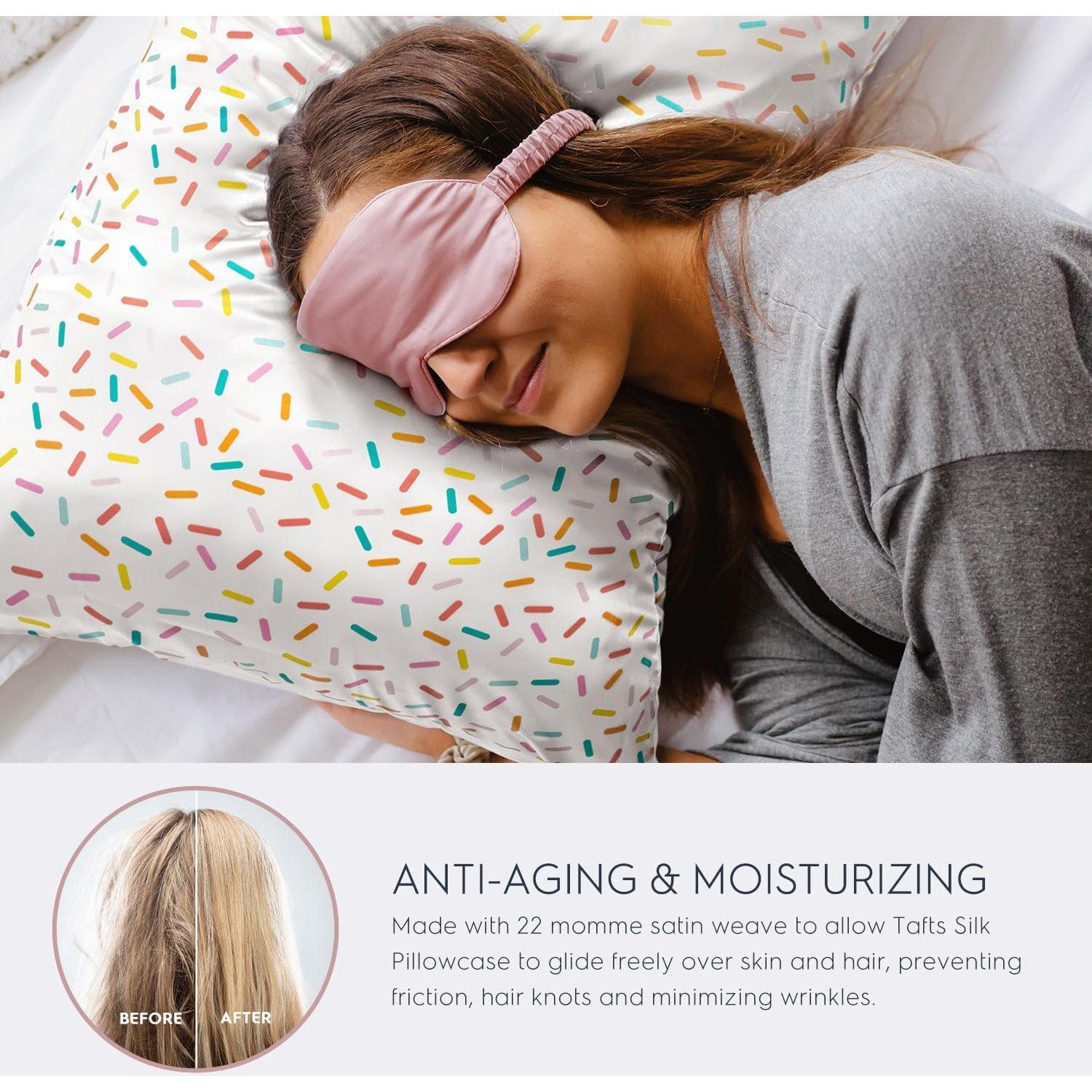 Funda de Almohada de Seda Tafts 100% Morera 22mm 2 Piezas 20x66cm