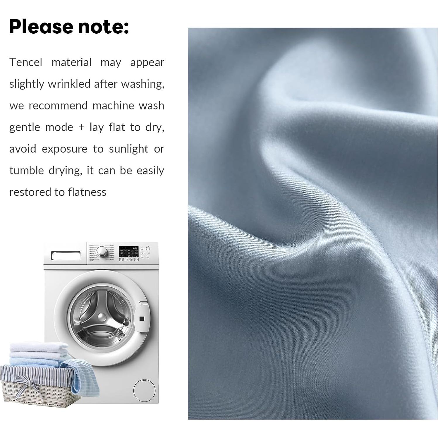 Juego de 2 Fundas de Almohada Tencel DCSKY Queen Azul 50.8x76.2cm