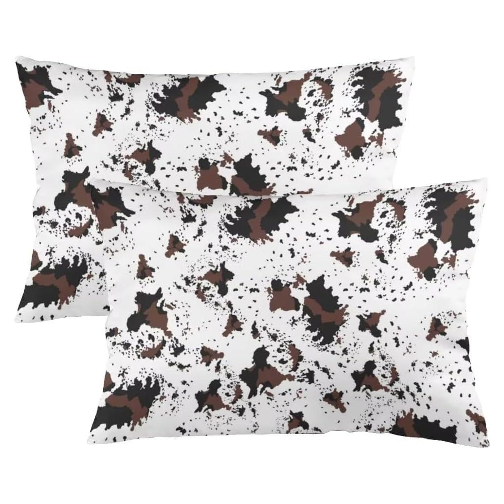 Funda de Cojín Decorativa YUDILINSA Estampado Vaca 50x76 cm Juego de 2