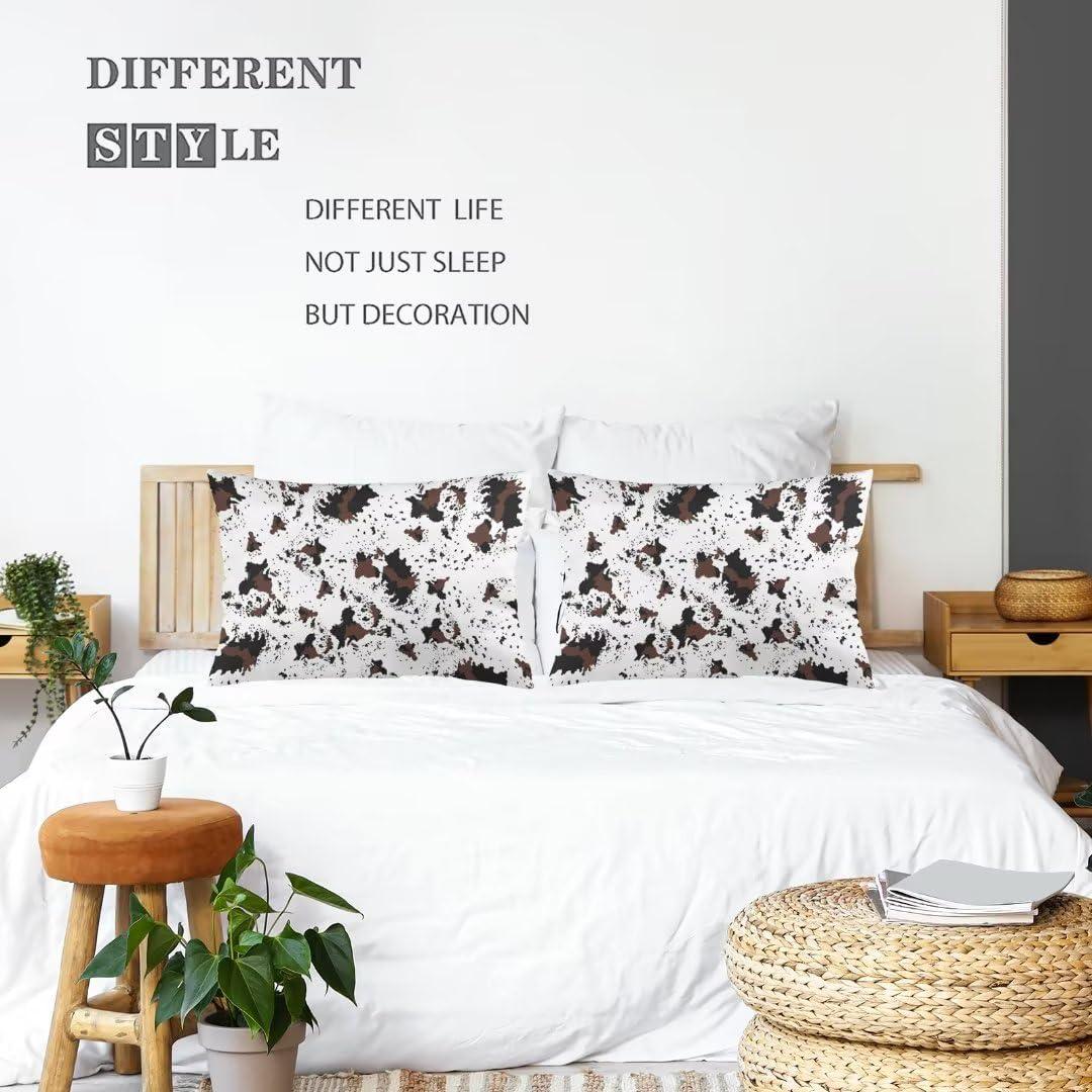 Funda de Cojín Decorativa YUDILINSA Estampado Vaca 50x76 cm Juego de 2