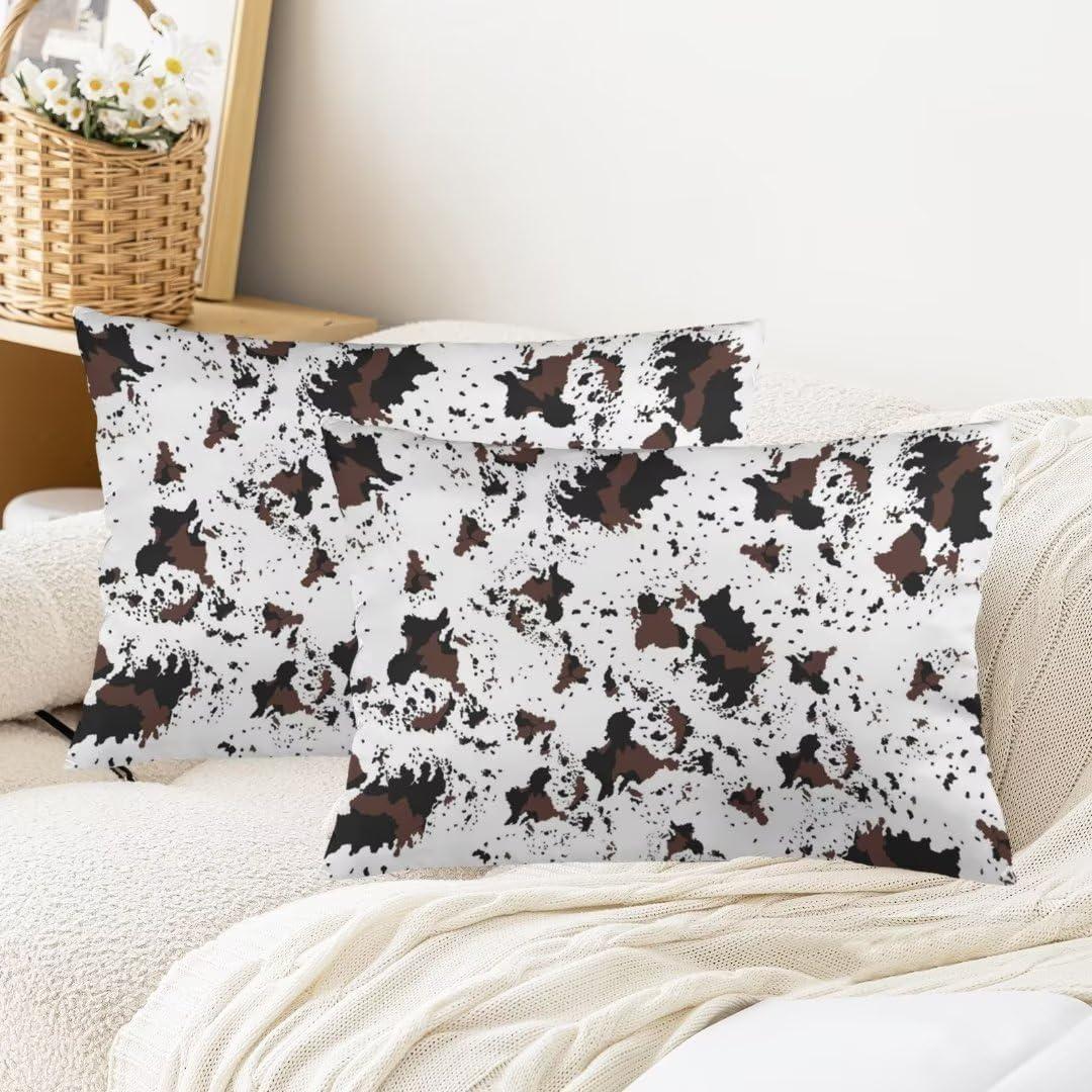 Funda de Cojín Decorativa YUDILINSA Estampado Vaca 50x76 cm Juego de 2