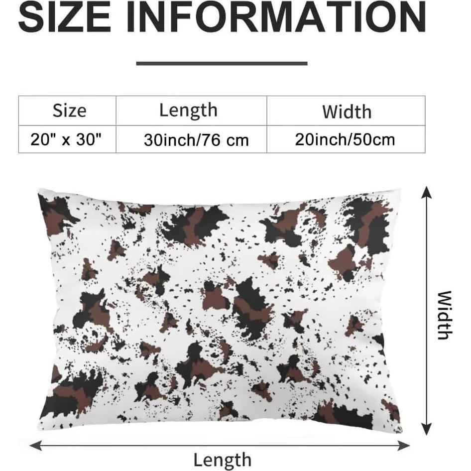 Funda de Cojín Decorativa YUDILINSA Estampado Vaca 50x76 cm Juego de 2