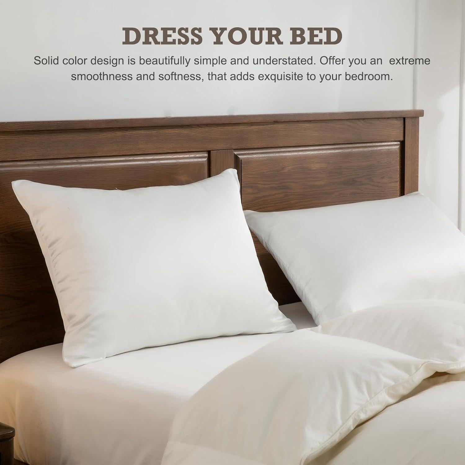 Juego de 2 Fundas de Almohada de Seda BPC King 22 Momme