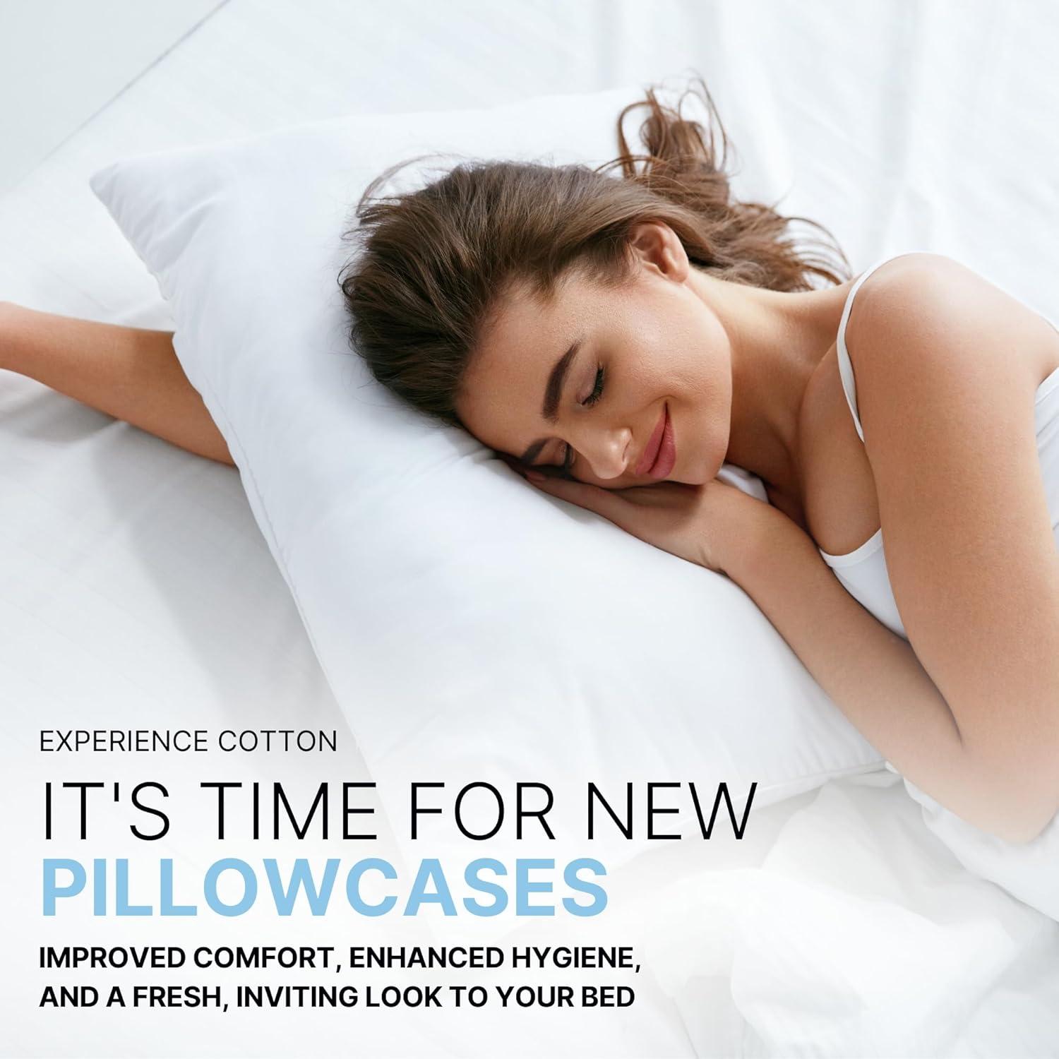 Juego de Fundas de Almohada Queen CGK Unlimited 100% Algodón 400 Hilos