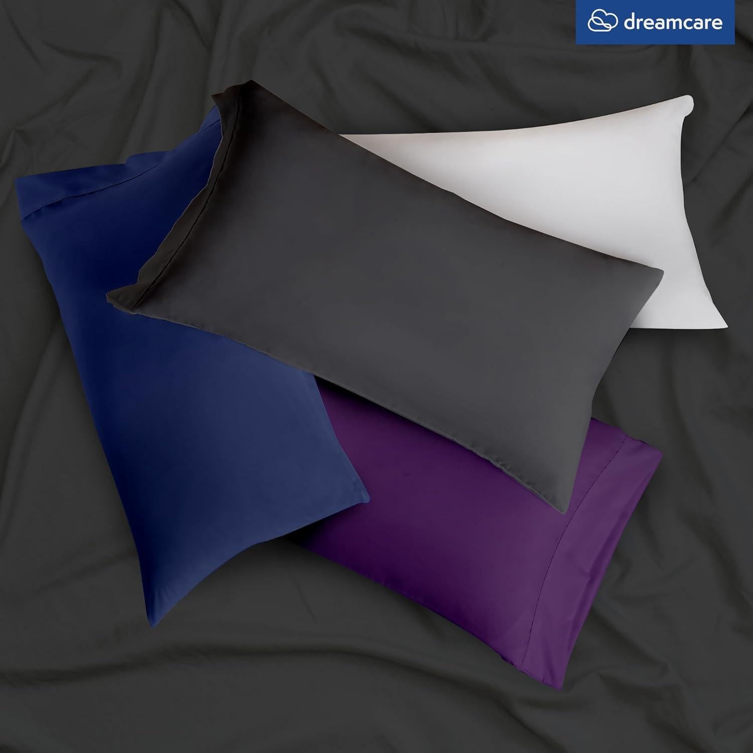 Juego de Fundas de Almohada King Dreamcare 2 Piezas Microfibra