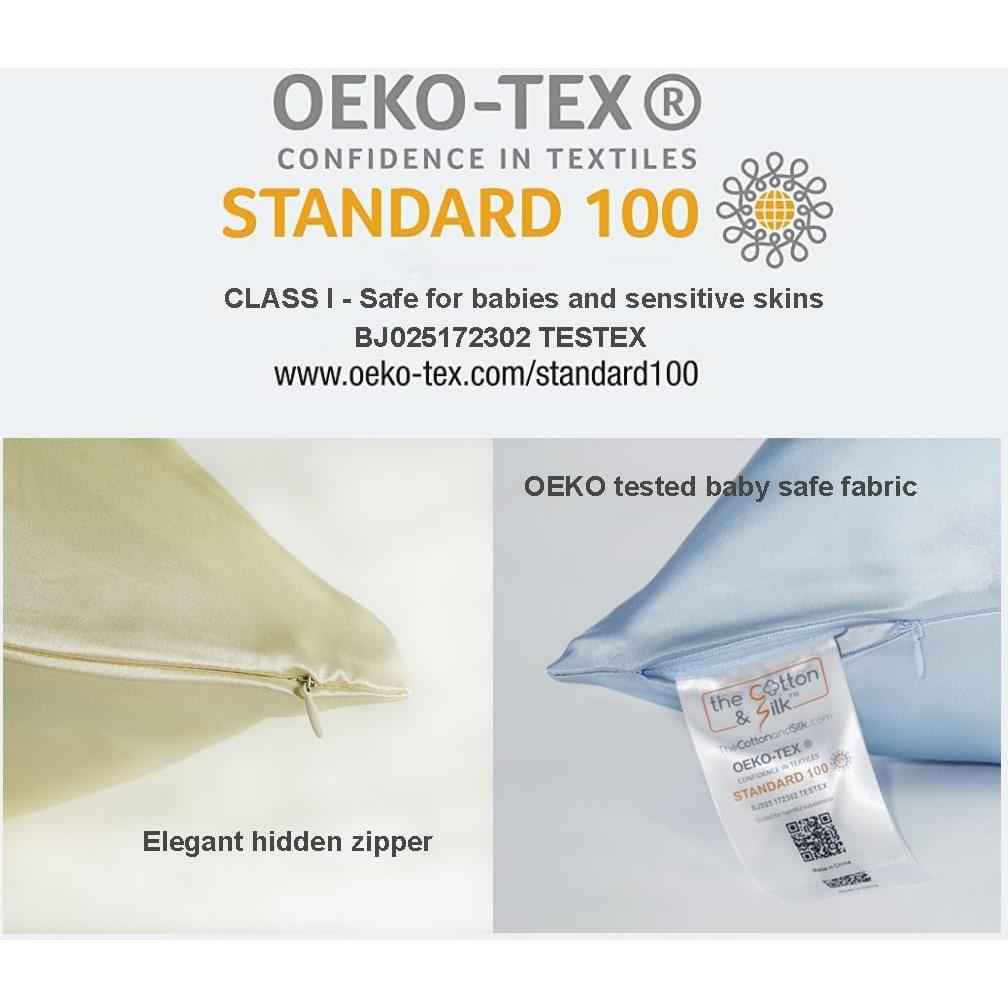 Juego de 2 Fundas de Almohada de Seda 22 Momme The Cotton & Silk