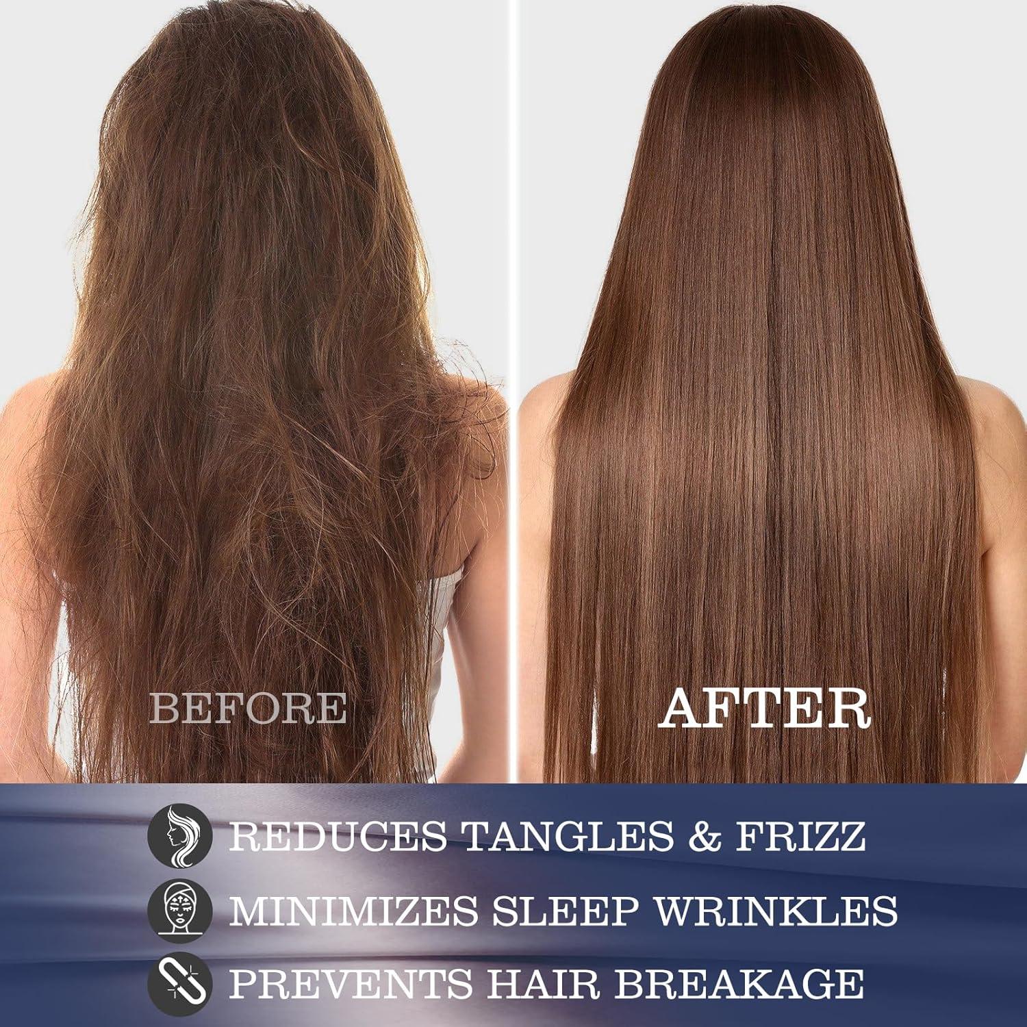 Funda de Almohada de Seda Veaken King Azul Ceniza 100% Morera