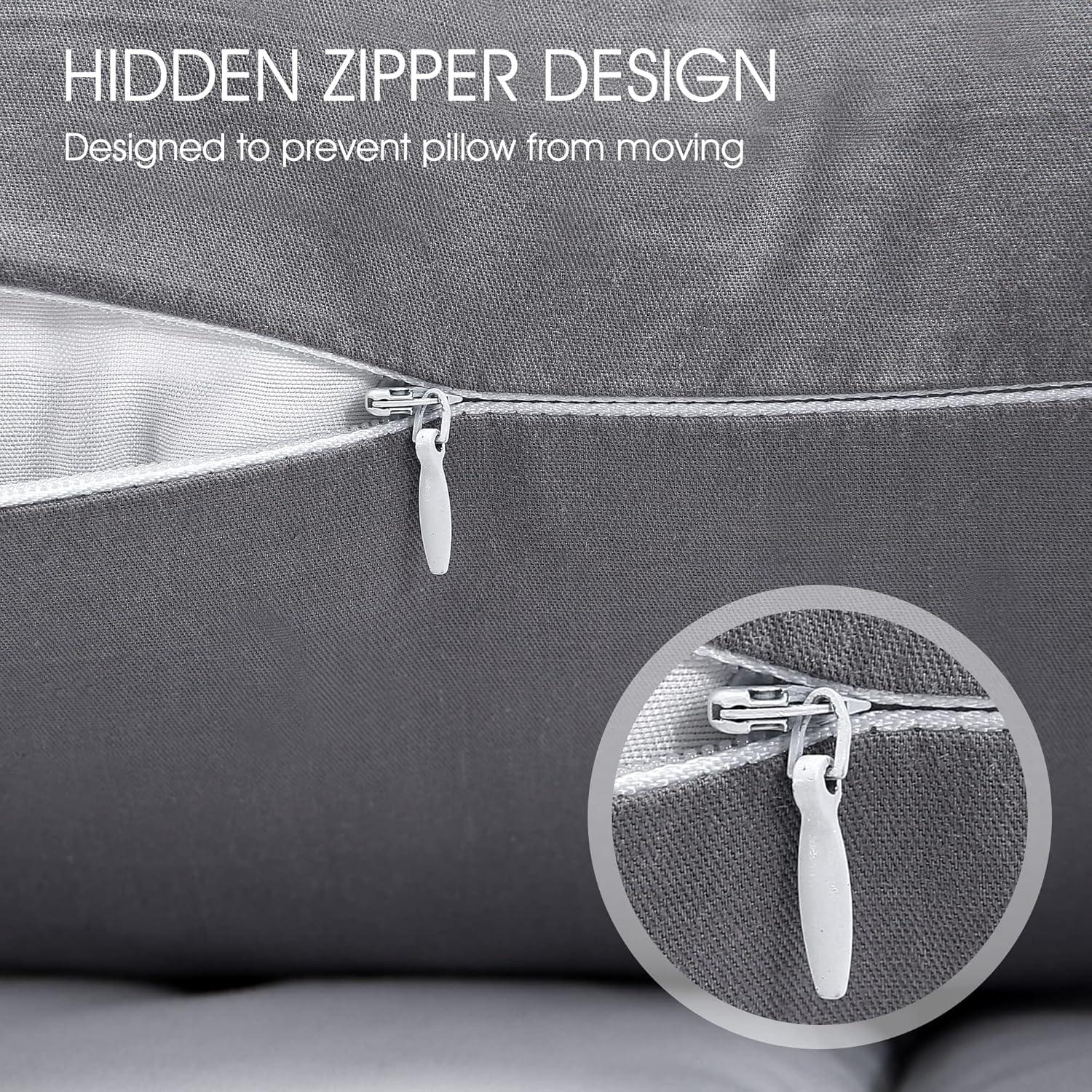 Juego de 2 Fundas de Almohada Estándar 66x51 cm Algodón Best Season Gris