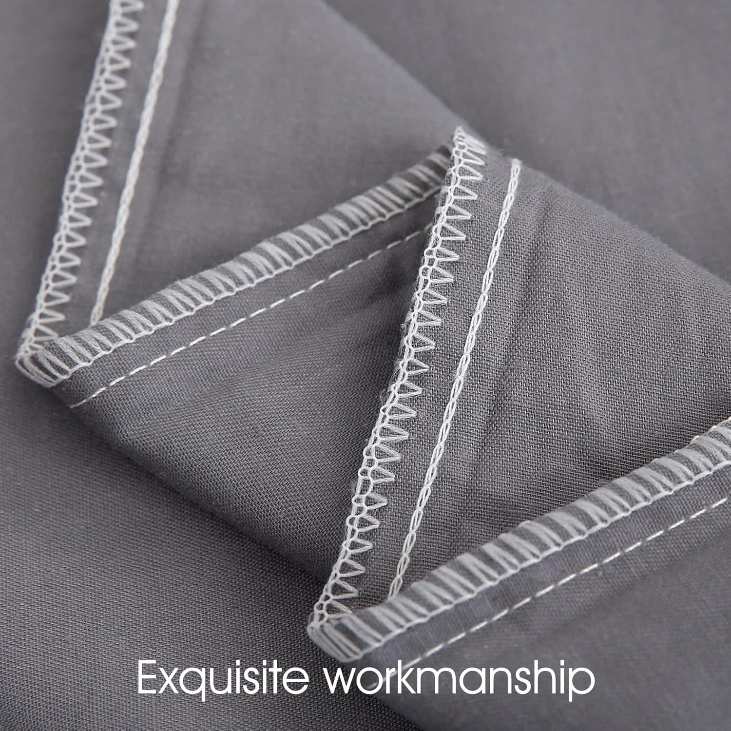 Juego de 2 Fundas de Almohada Estándar 66x51 cm Algodón Best Season Gris