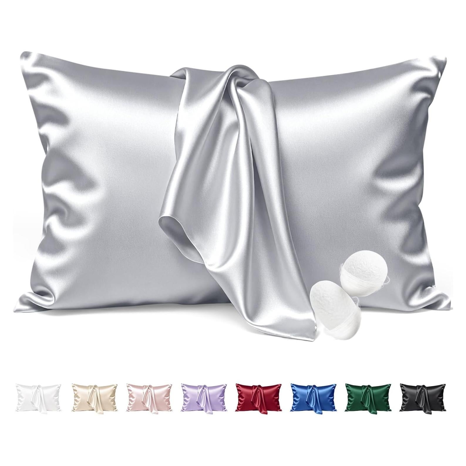 Funda de Almohada de Seda BYTB Estándar 100% Morera Gris 50x66cm