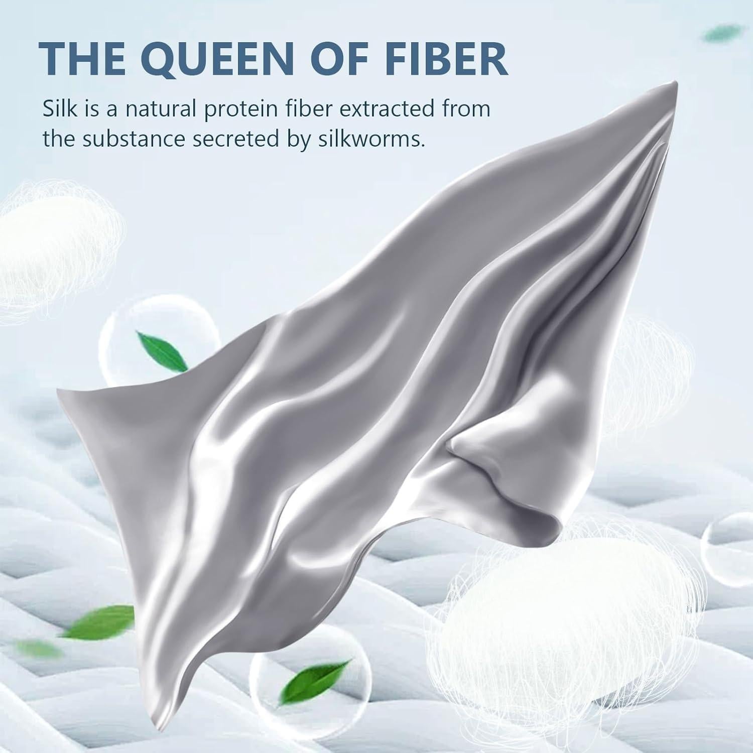 Funda de Almohada de Seda BYTB Estándar 100% Morera Gris 50x66cm