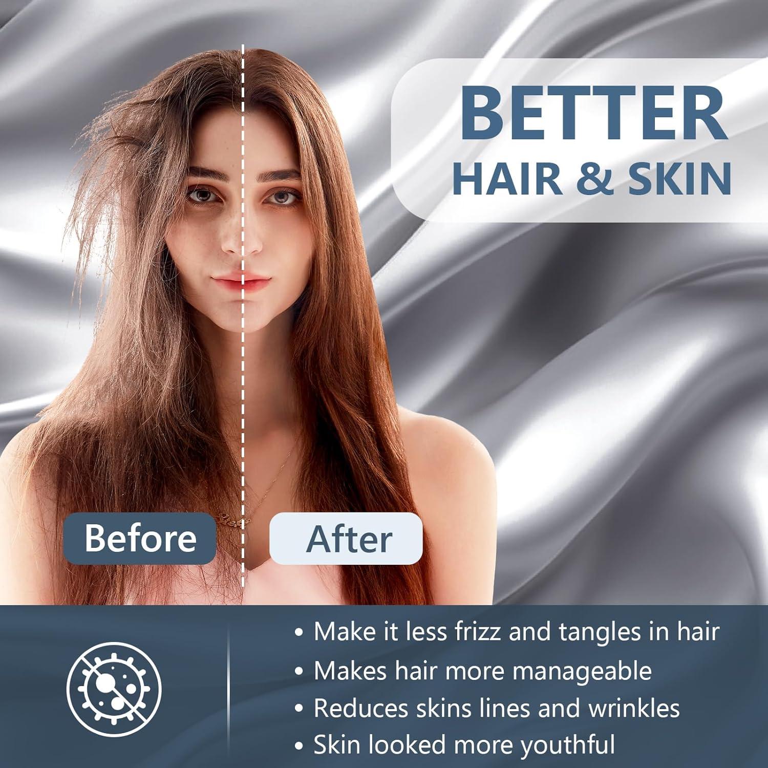 Funda de Almohada de Seda BYTB Estándar 100% Morera Gris 50x66cm