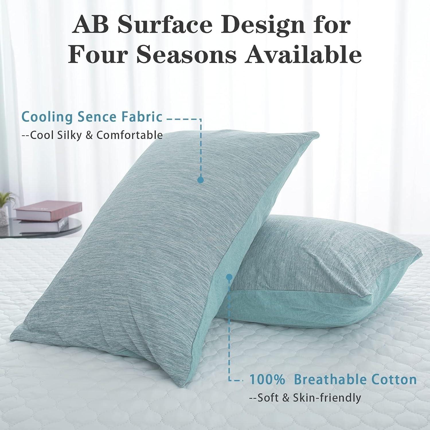 Funda de Almohada Refrigerante CHOSHOME Estándar 50.8x66cm Verde