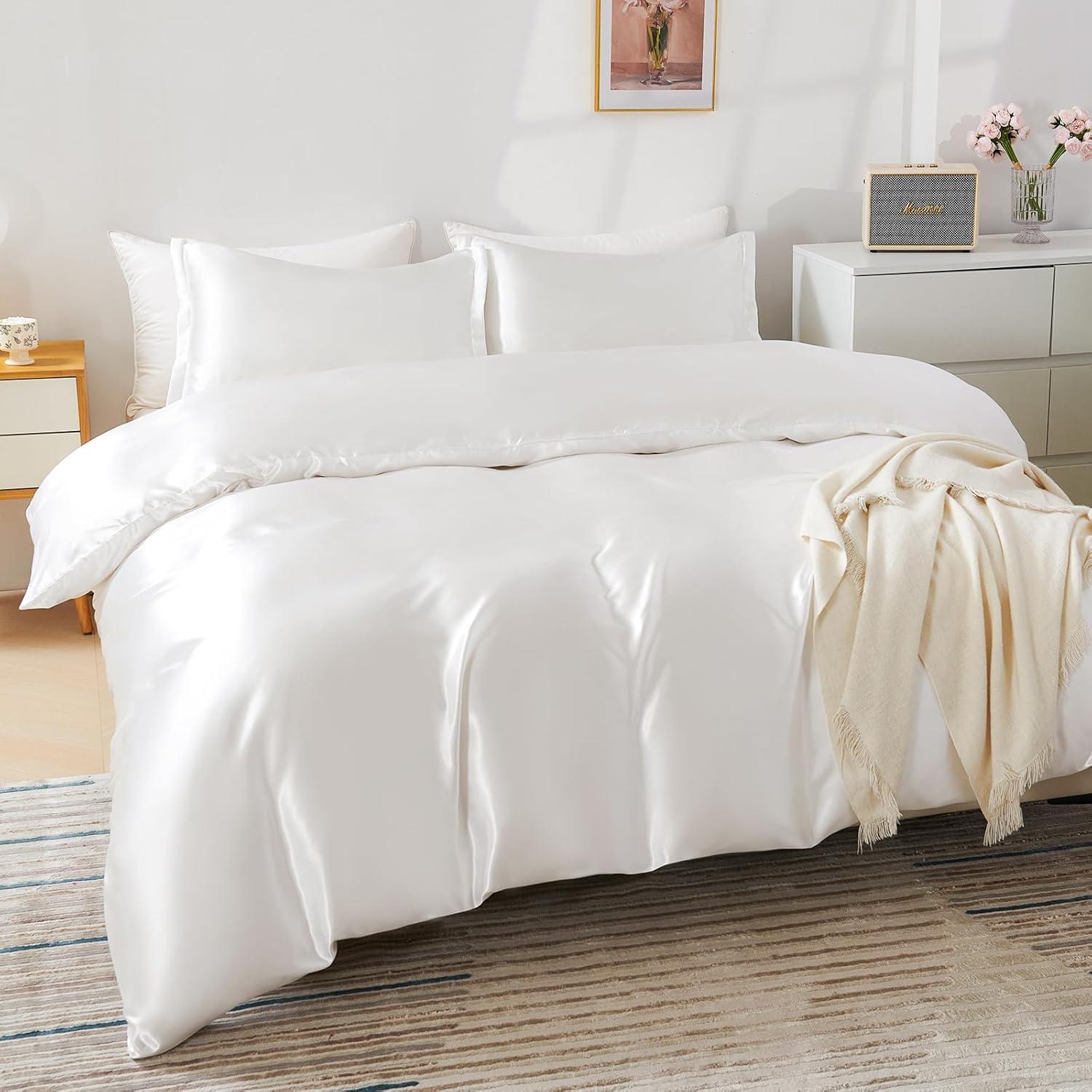 Funda de Edredón Satinada HOdo Home Queen 3 Piezas Blanca