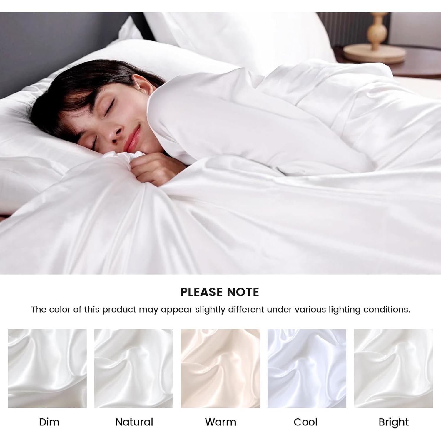 Funda de Edredón Satinada HOdo Home Queen 3 Piezas Blanca