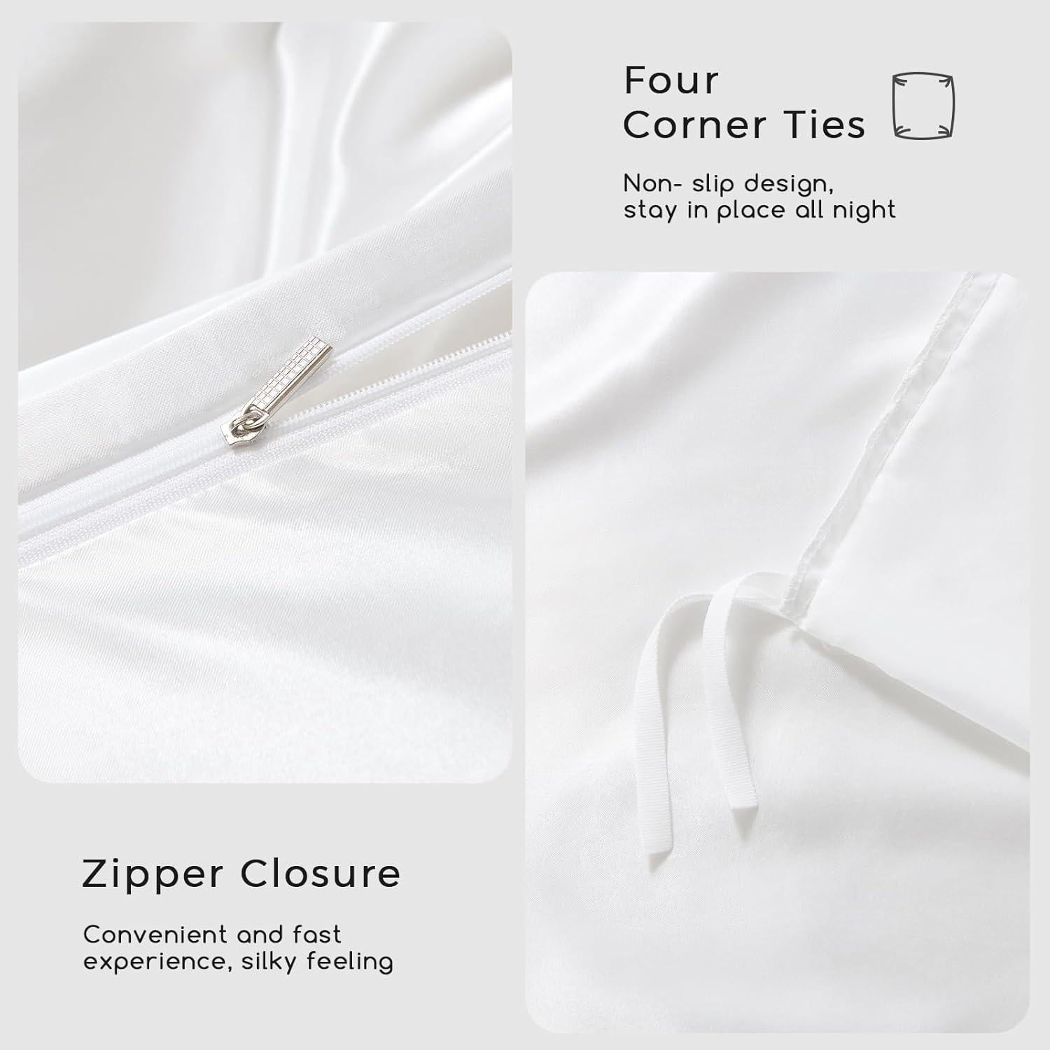 Funda de Edredón Satinada HOdo Home Queen 3 Piezas Blanca