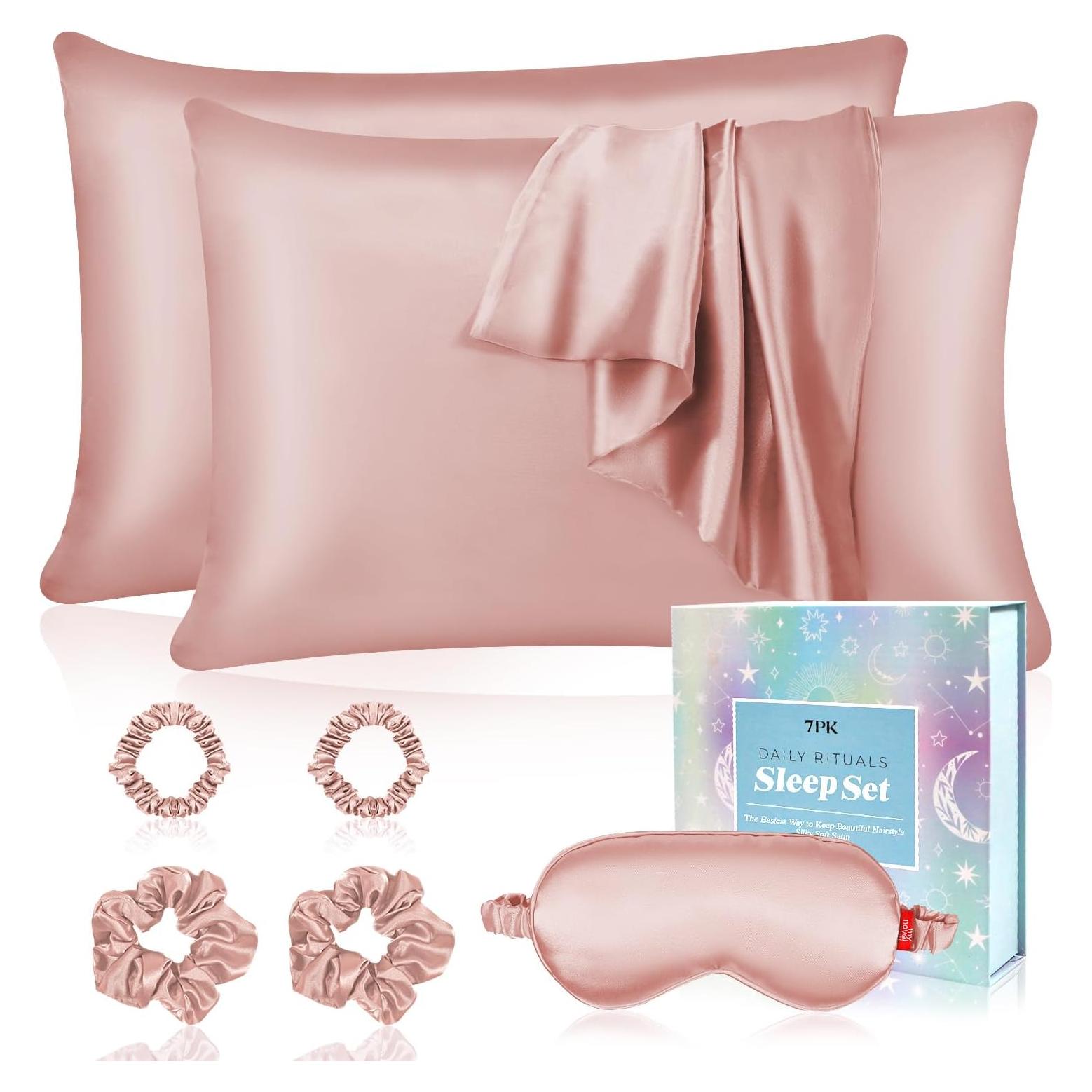 Juego de Fundas de Almohada de Seda Mis Cosas Novedosas 7 Piezas