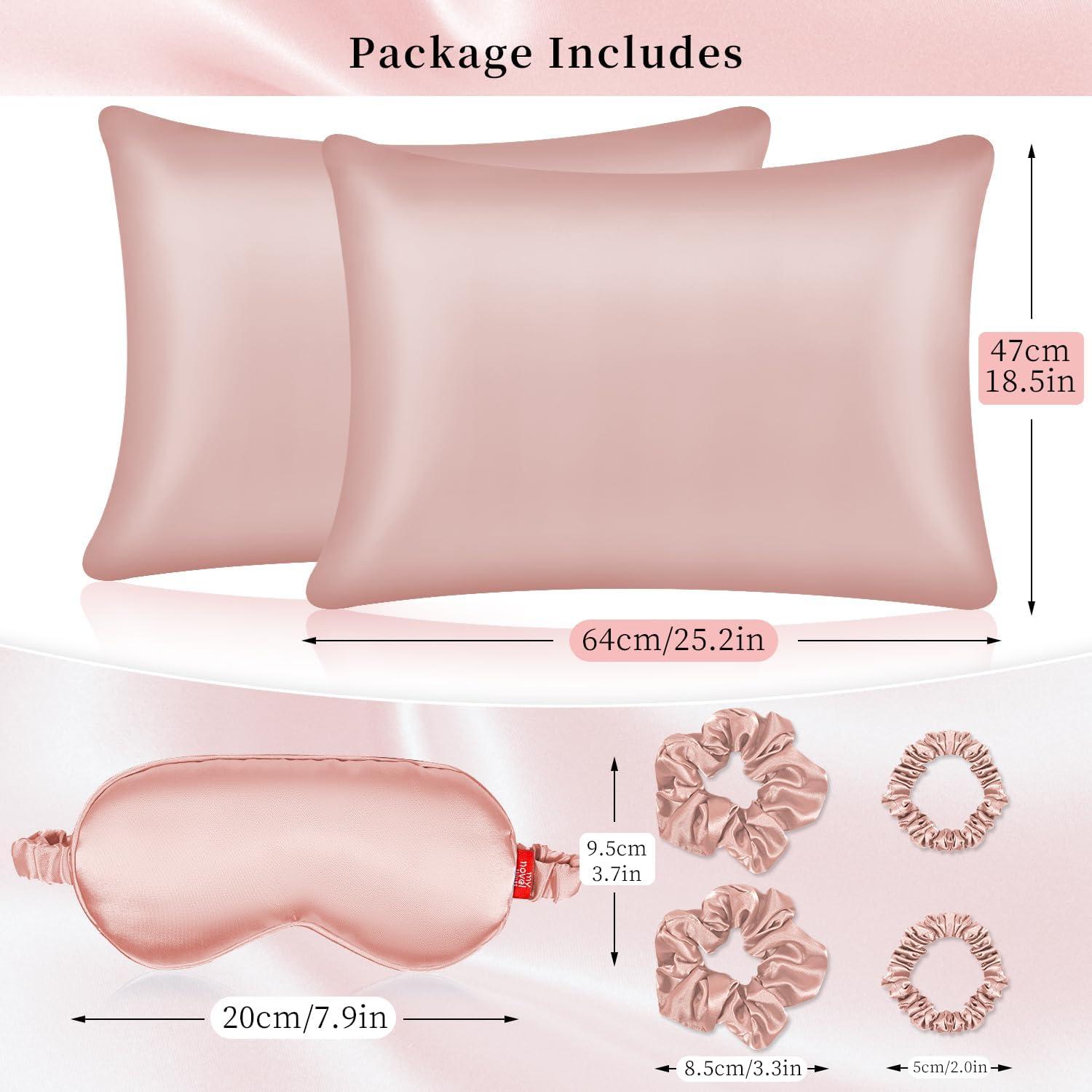 Juego de Fundas de Almohada de Seda Mis Cosas Novedosas 7 Piezas