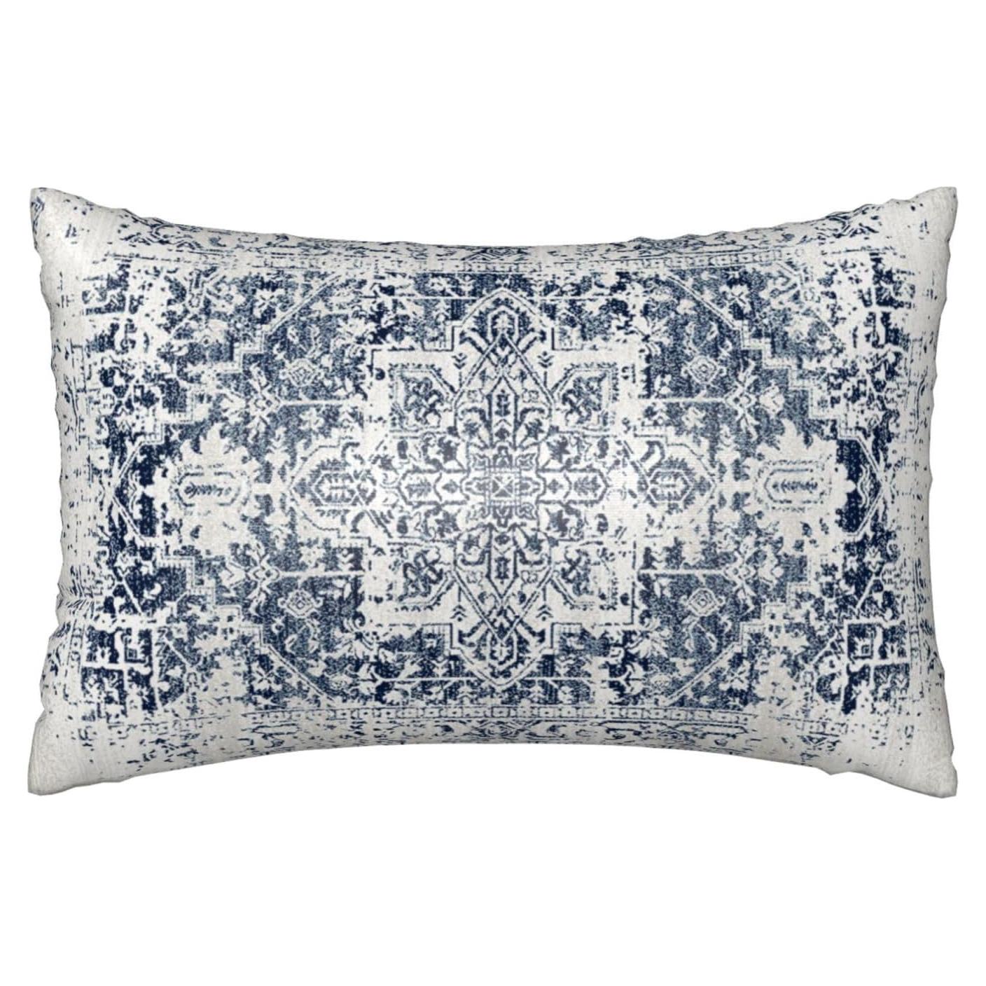 Funda de Almohada Queen JKJNLHJE Imitación Seda Boho Azul