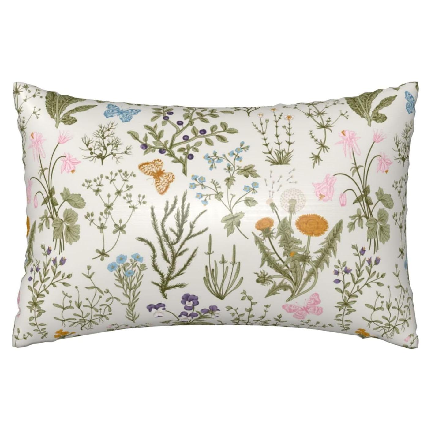 Funda de Almohada de Seda Imitación JKJNLHJE King Floral 50.8x91.4 cm